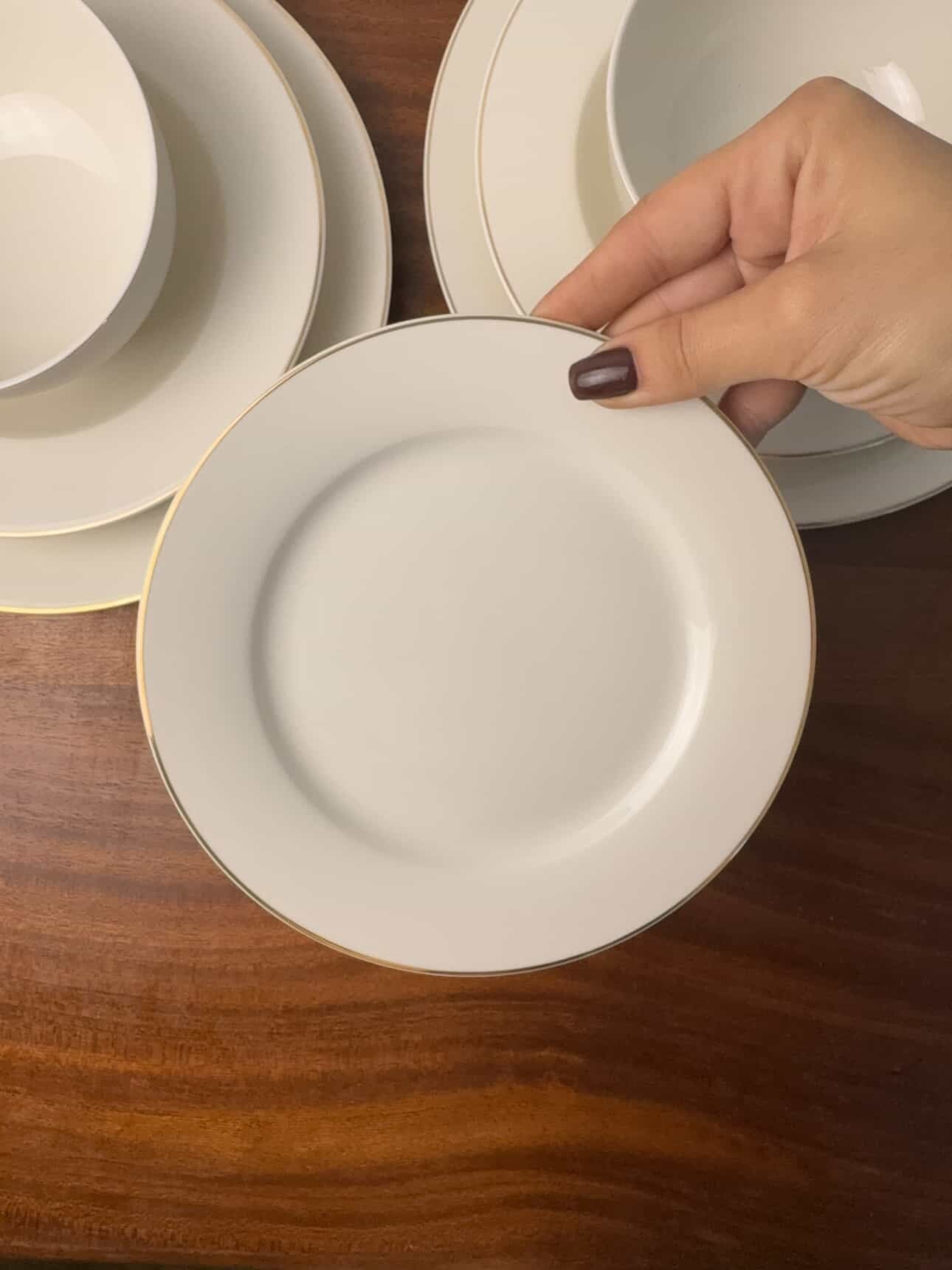 Service Blanc en Porcelaine ROND