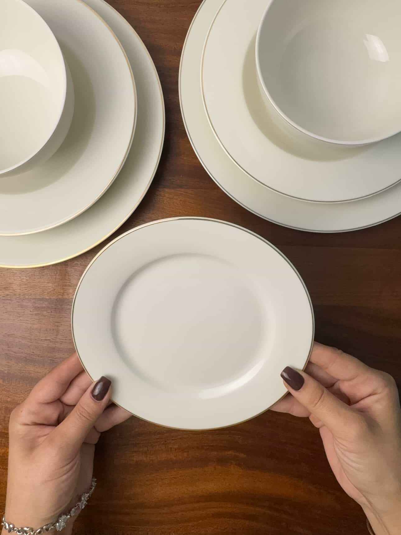 Service Blanc en Porcelaine ROND