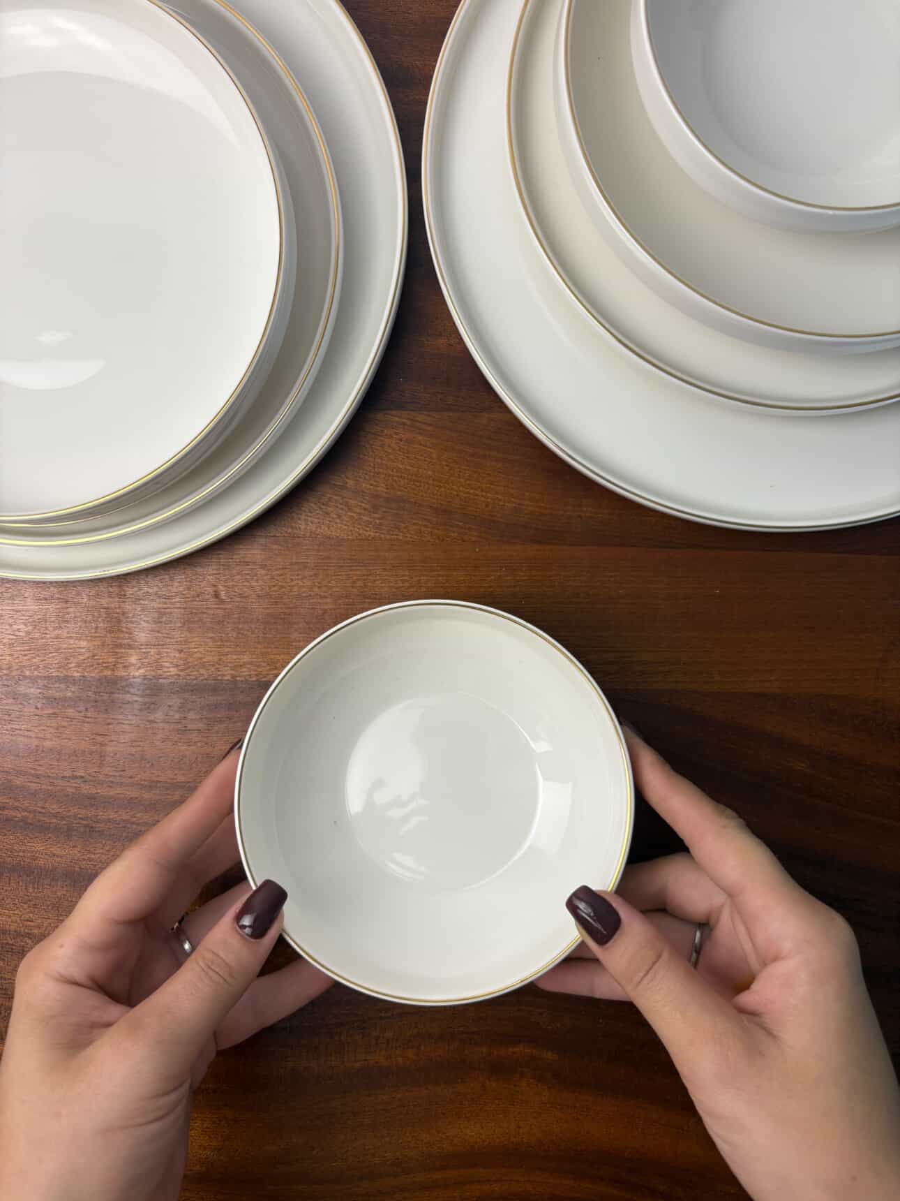 Service blanc en porcelaine ; FANGQI