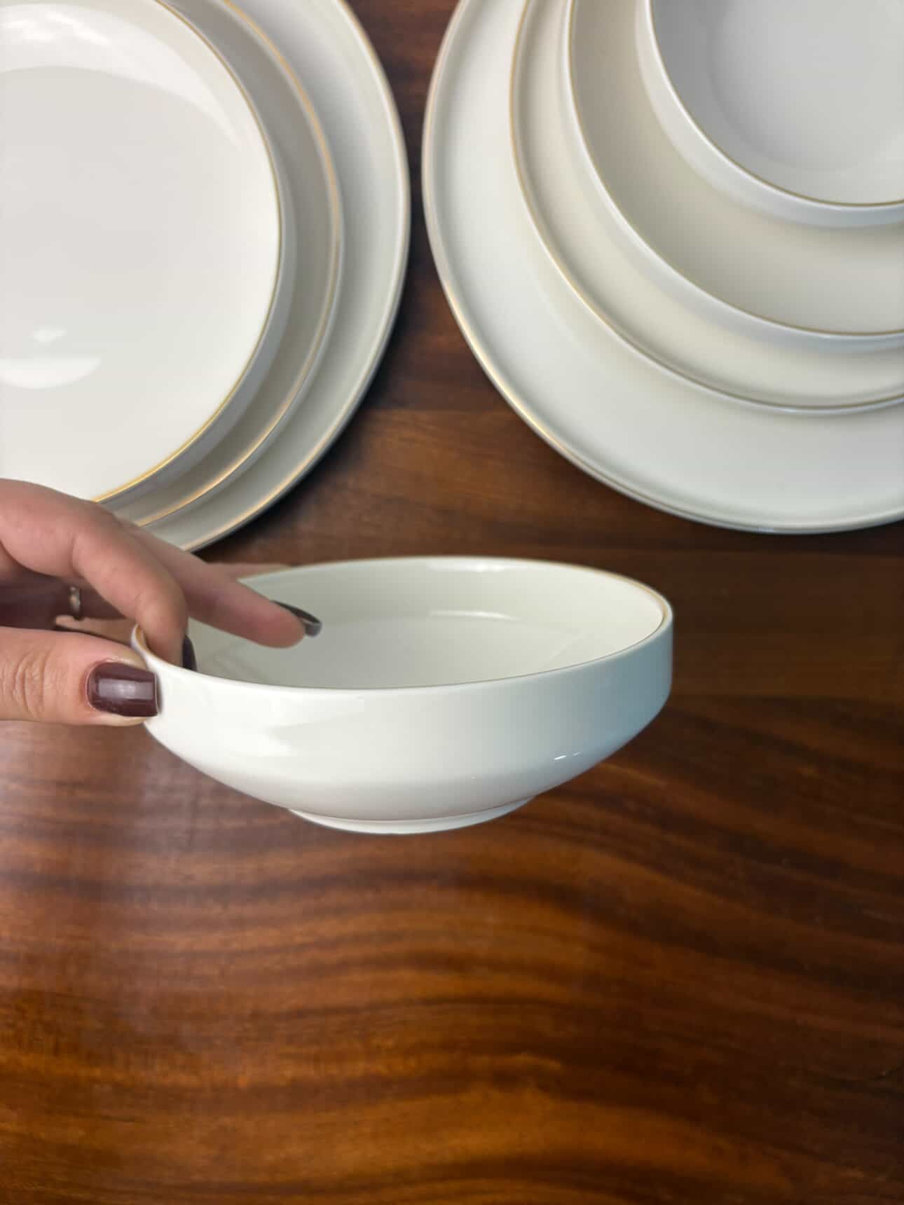 Service blanc en porcelaine ; FANGQI