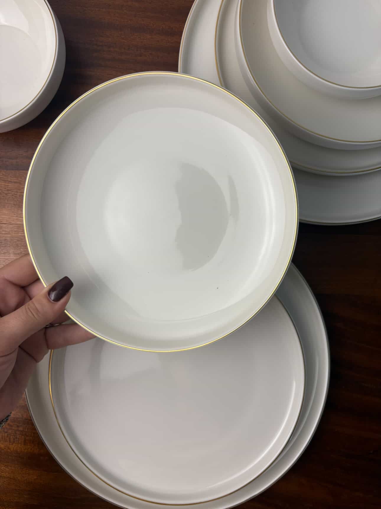 Service blanc en porcelaine ; FANGQI