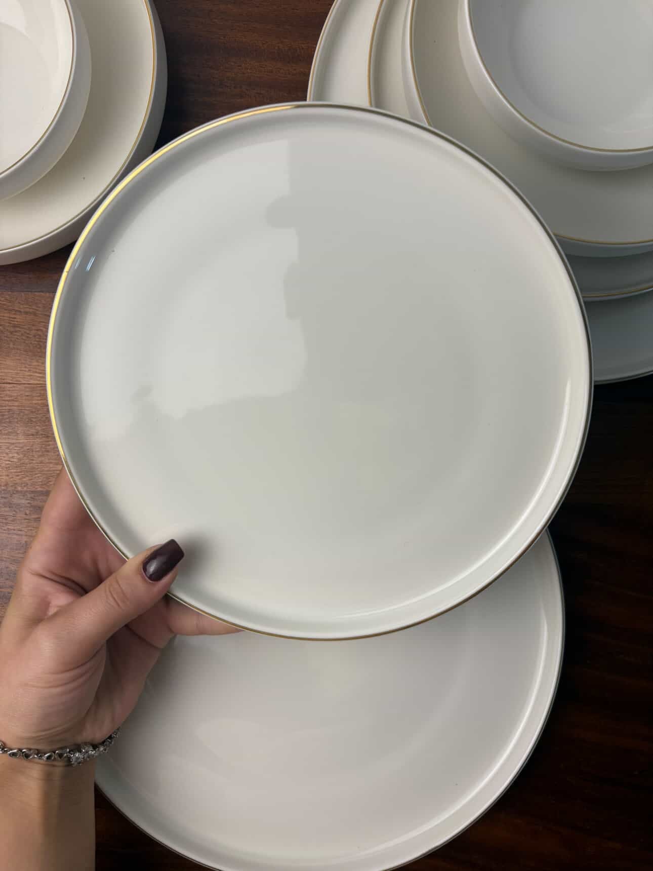 Service blanc en porcelaine ; FANGQI