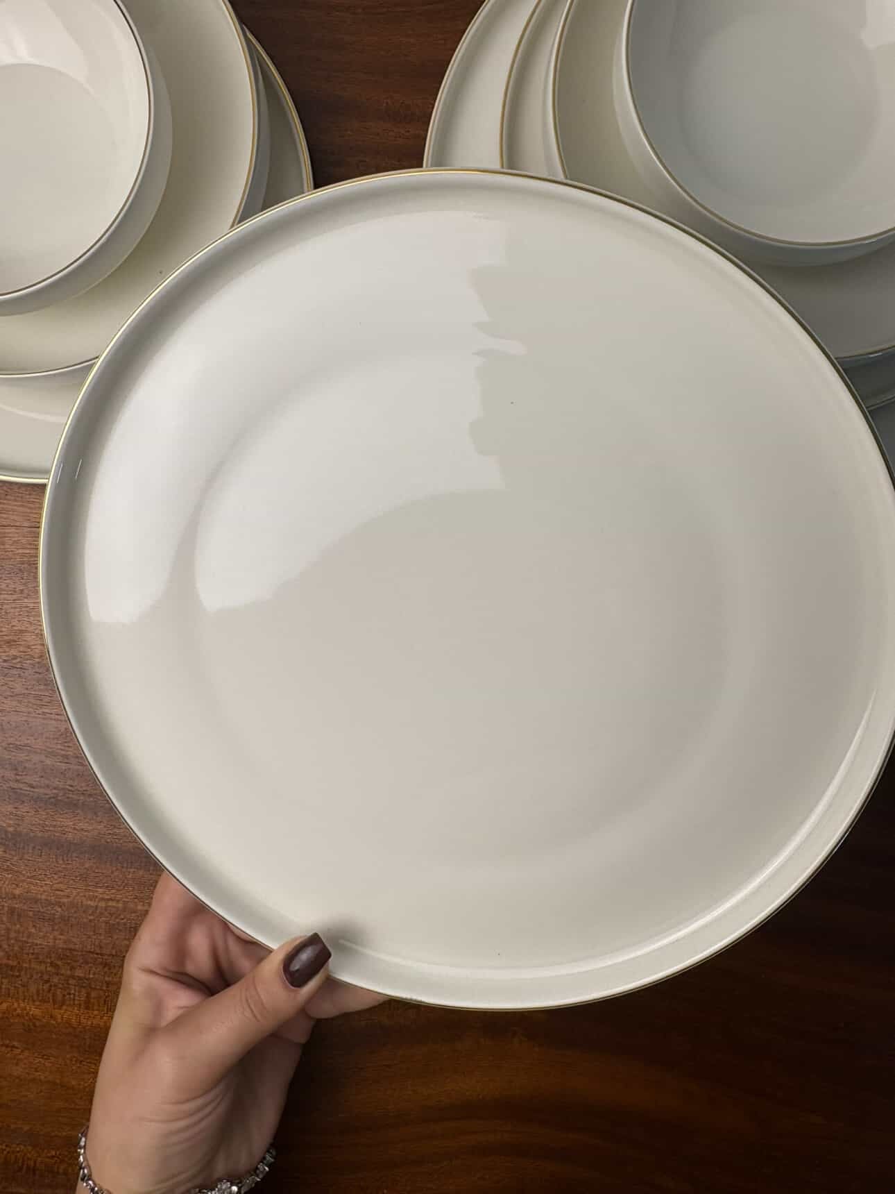 Service blanc en porcelaine ; FANGQI