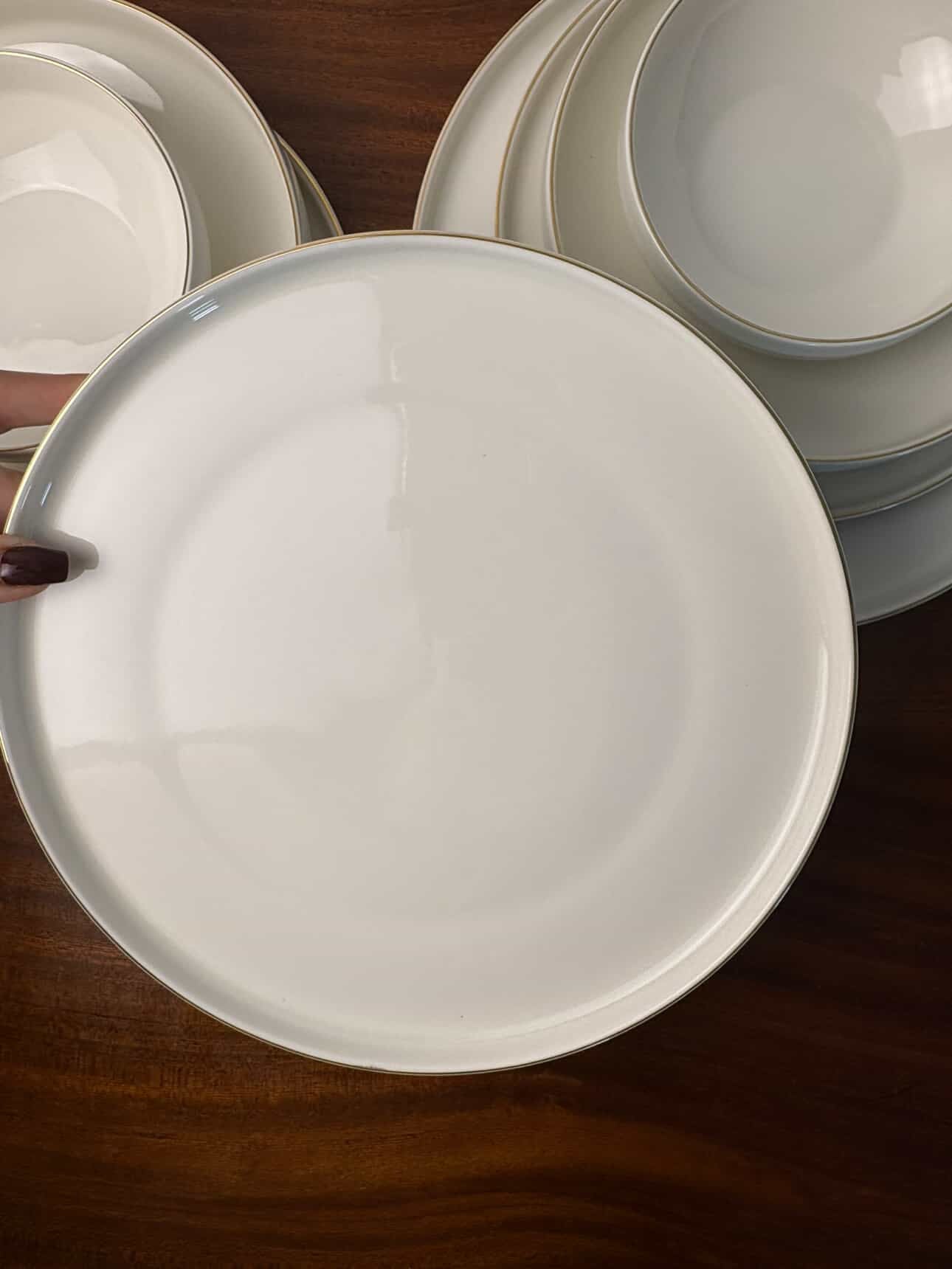 Service blanc en porcelaine ; FANGQI