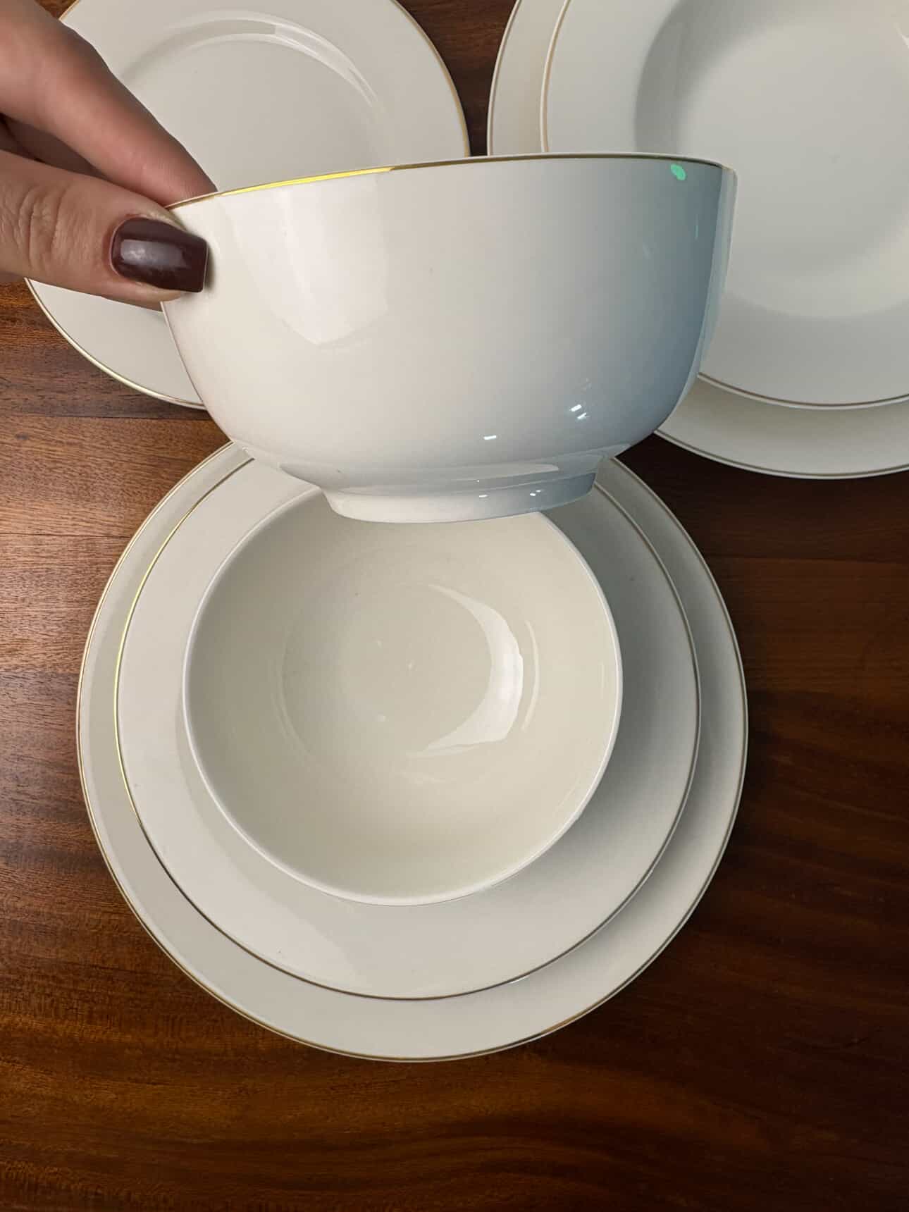 Service Blanc en Porcelaine ROND