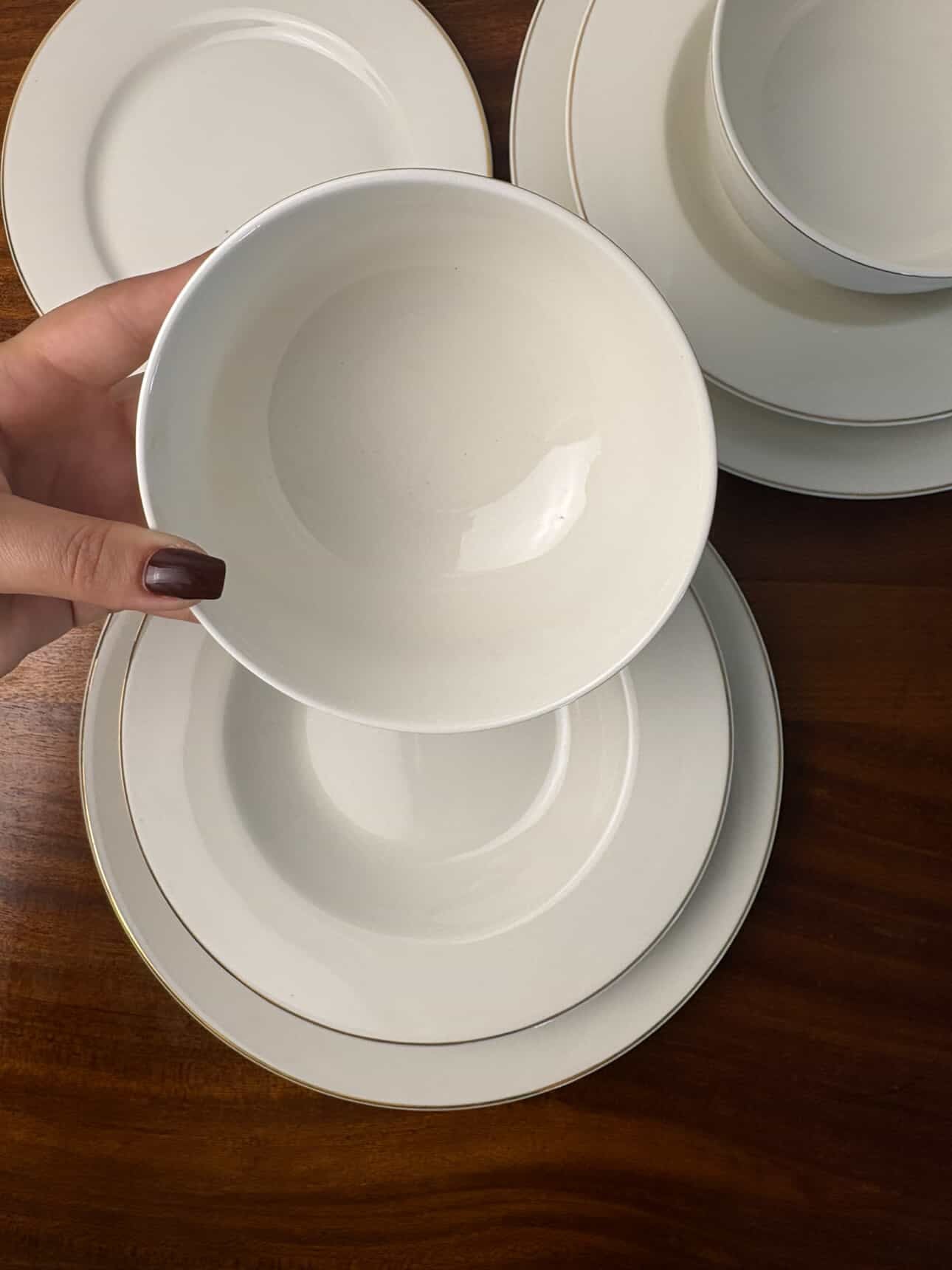 Service Blanc en Porcelaine ROND