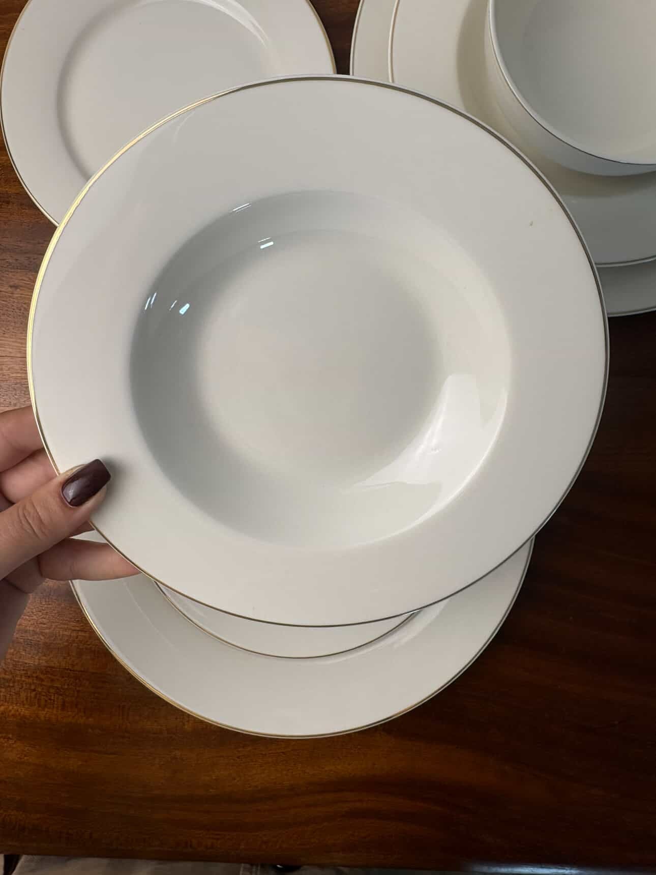 Service Blanc en Porcelaine ROND