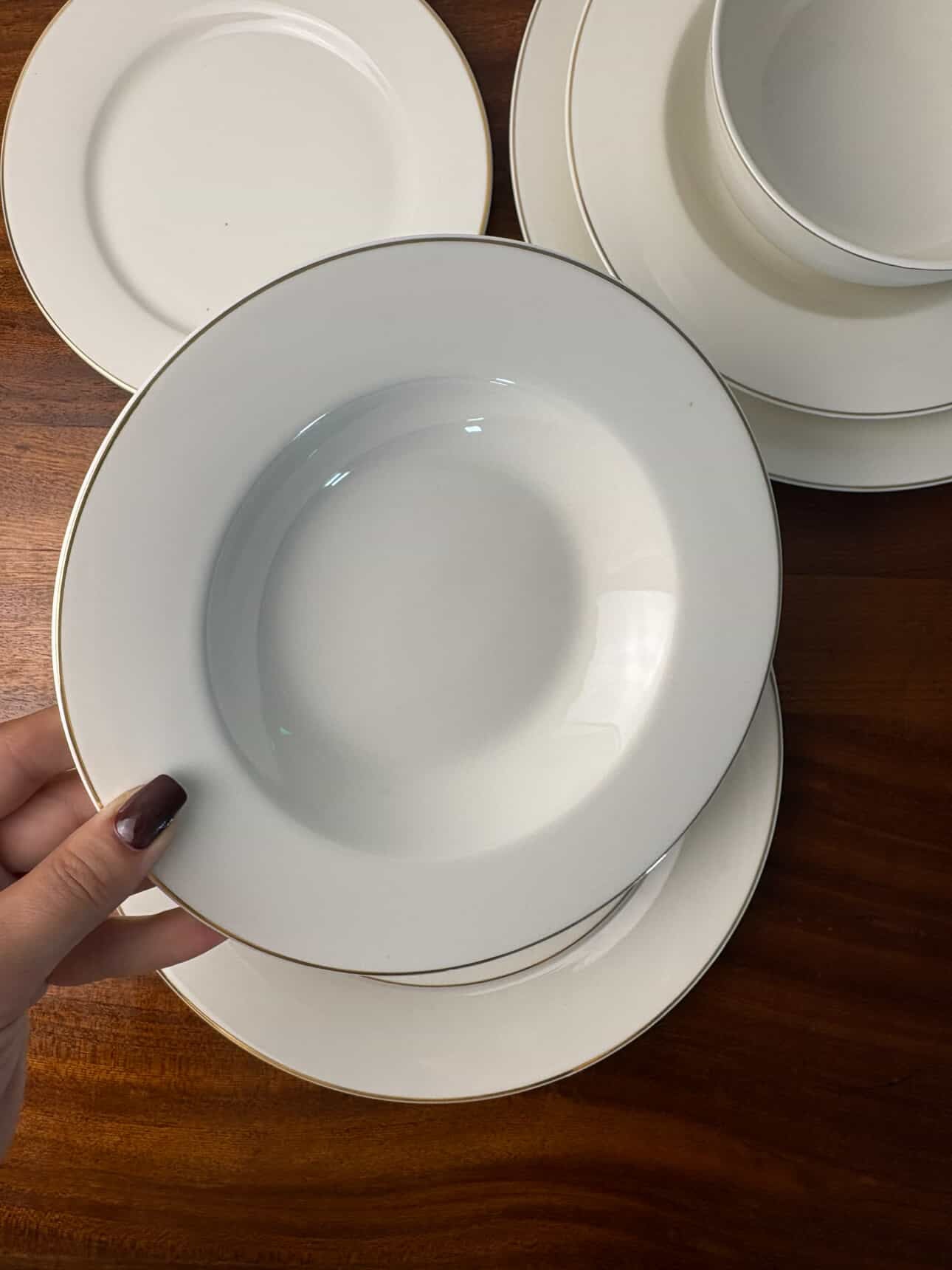 Service Blanc en Porcelaine ROND