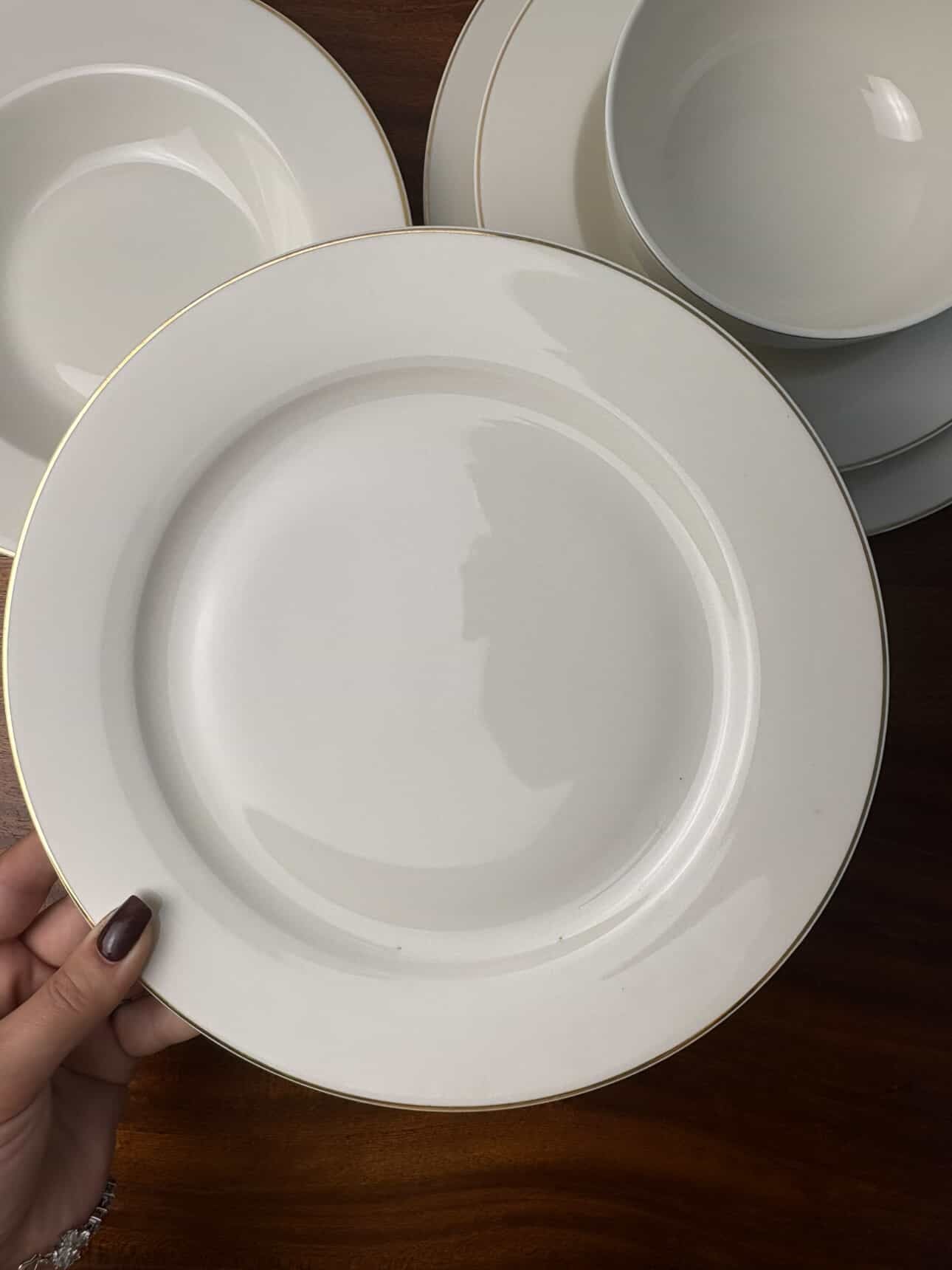 Service Blanc en Porcelaine ROND