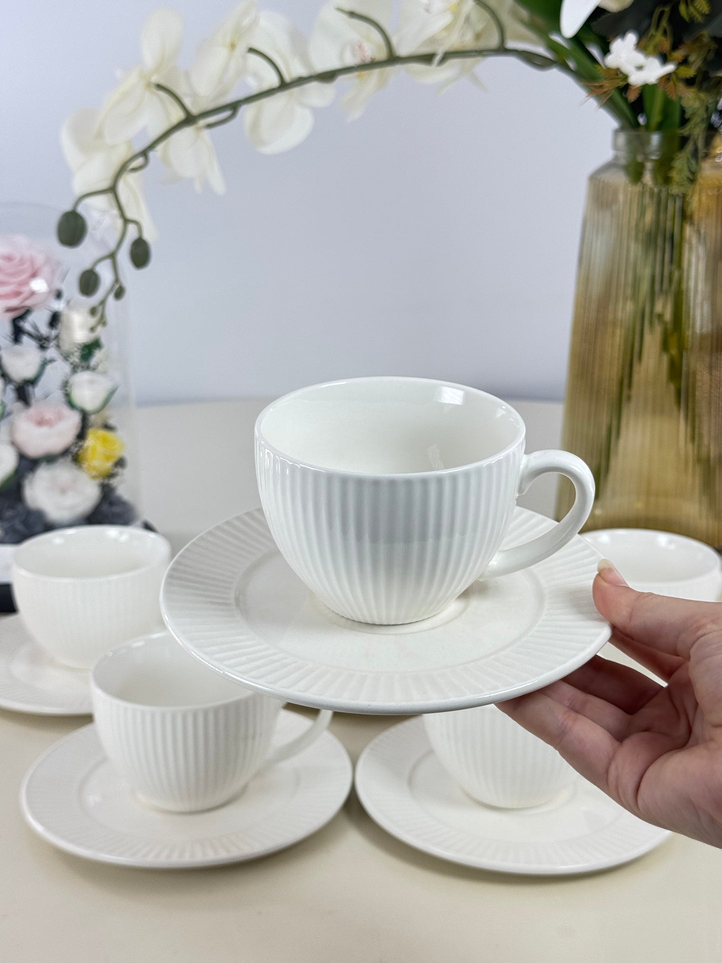 Service a cafe au lait 12 pieces Bol brillant