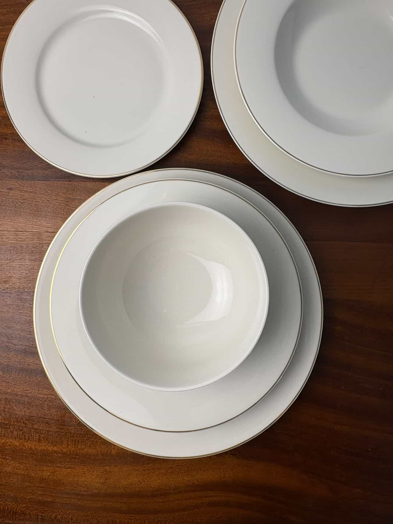 Service Blanc en Porcelaine ROND