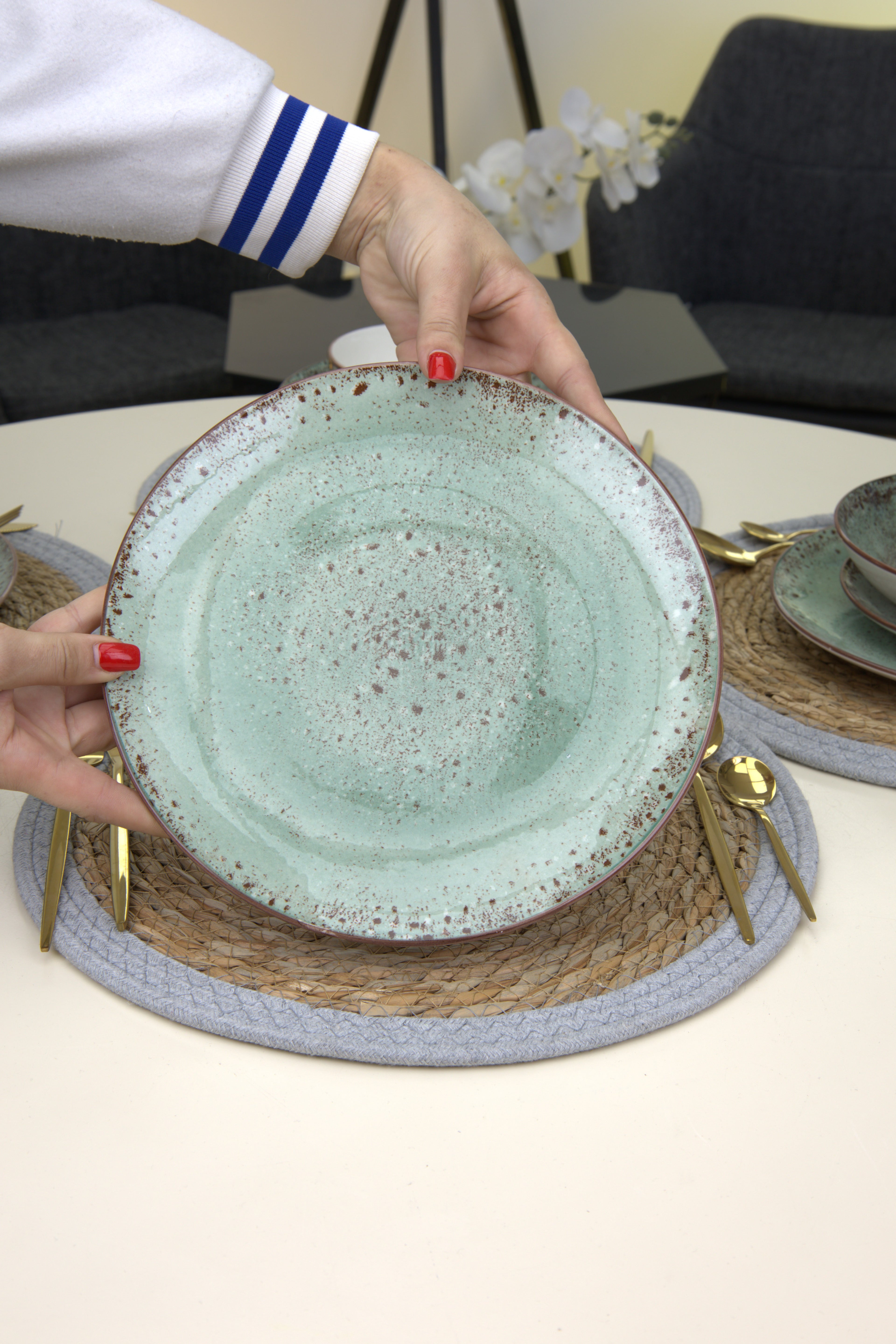 Service de table 24 pièces 🍽️ |Collection Jardin d’Olive