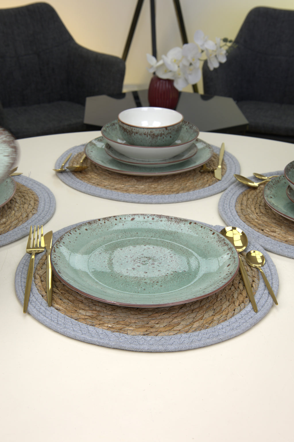 Service de table 24 pièces 🍽️ |Collection Jardin d’Olive