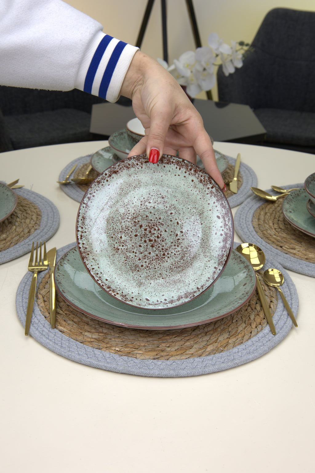 Service de table 24 pièces 🍽️ |Collection Jardin d’Olive