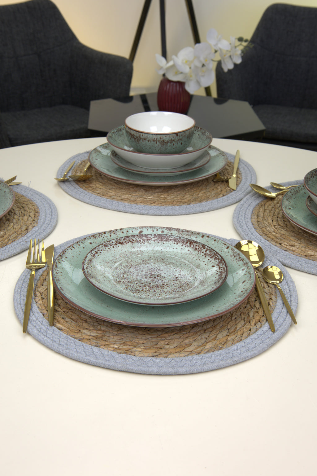 Service de table 24 pièces 🍽️ |Collection Jardin d’Olive