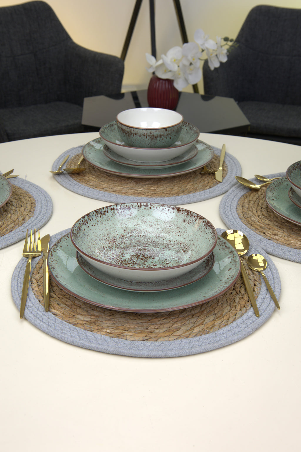 Service de table 24 pièces 🍽️ |Collection Jardin d’Olive