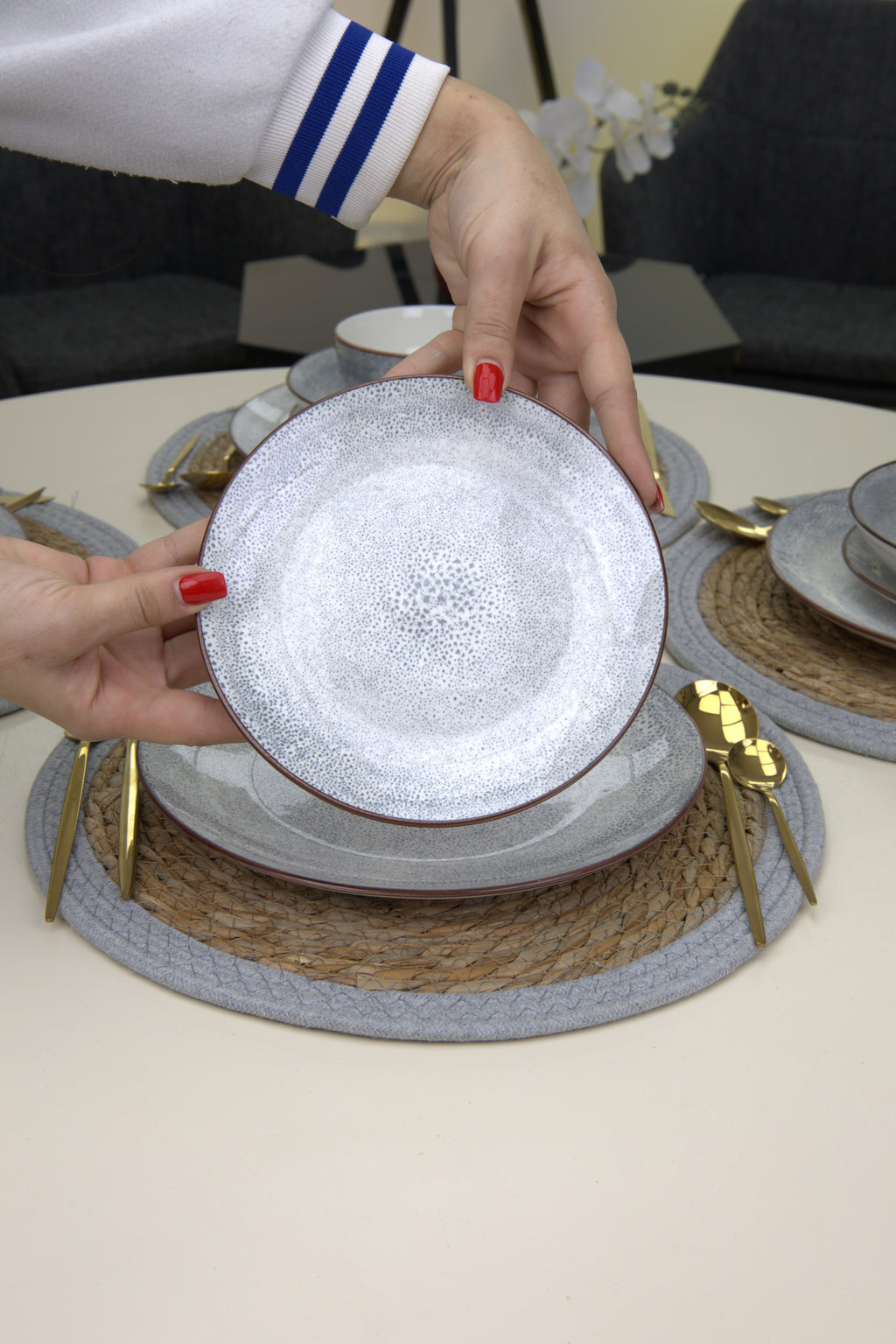 Service de table 24 pièces |Collection Roche Céleste🤎