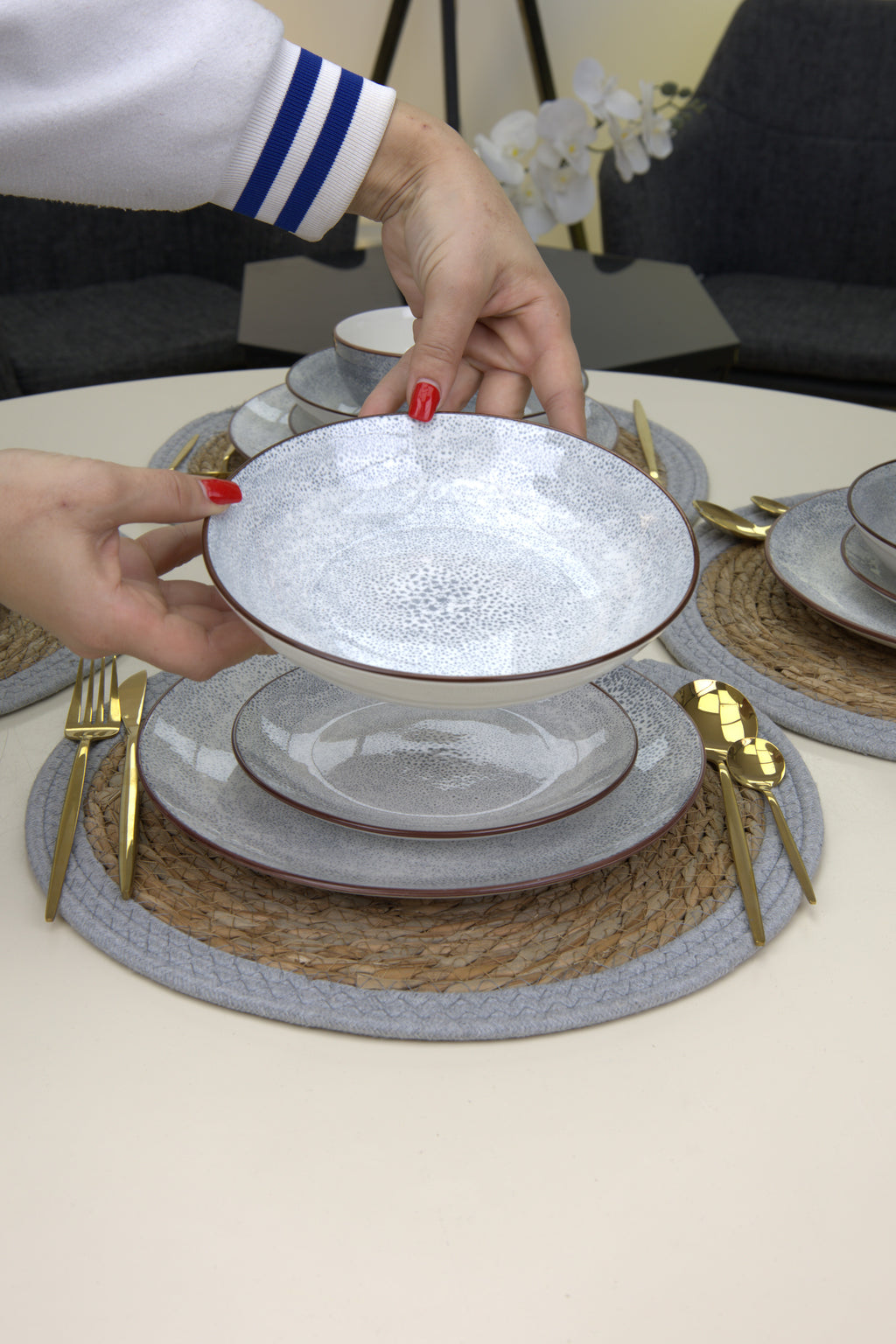 Service de table 24 pièces |Collection Roche Céleste🤎