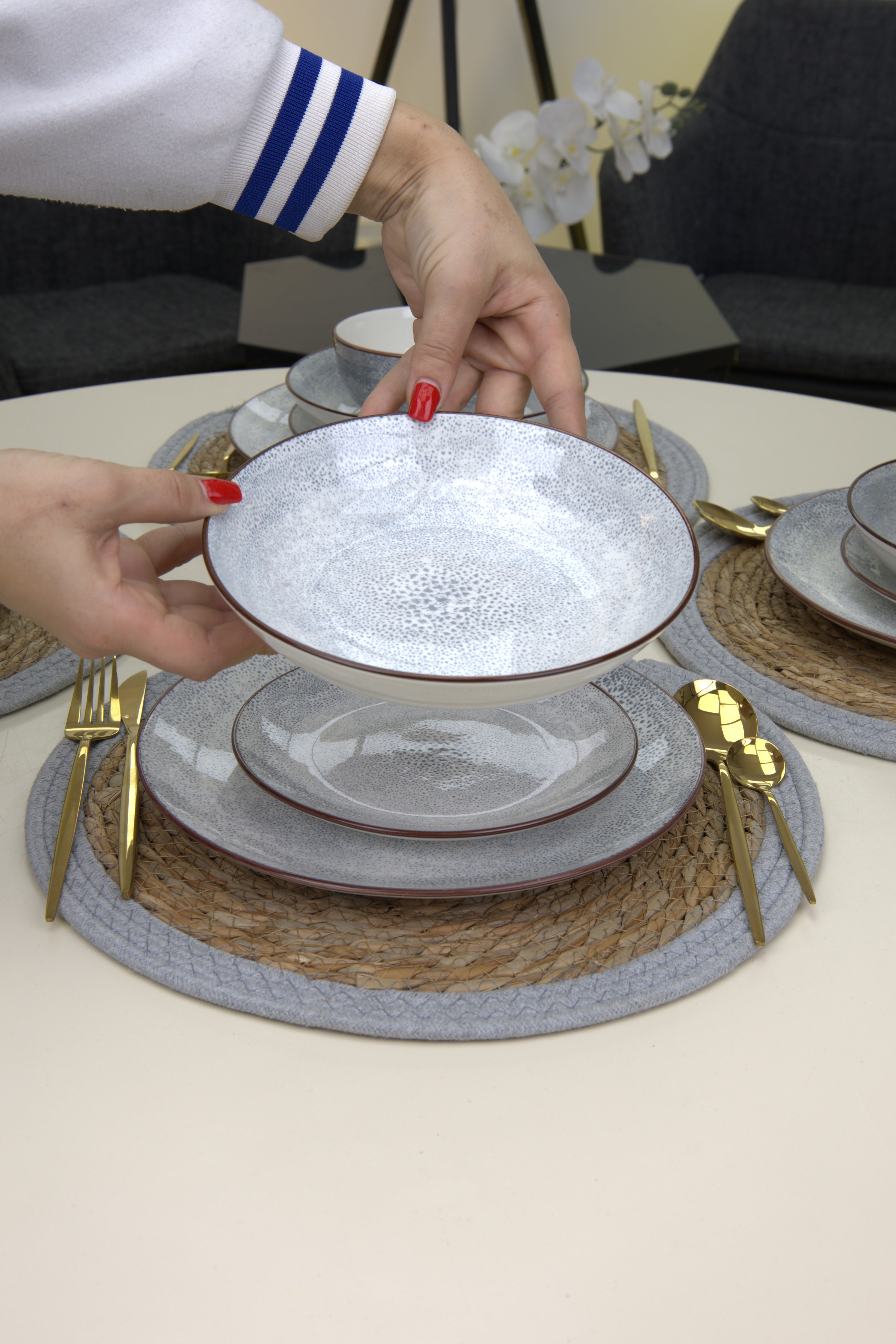 Service de table 24 pièces |Collection Roche Céleste🤎