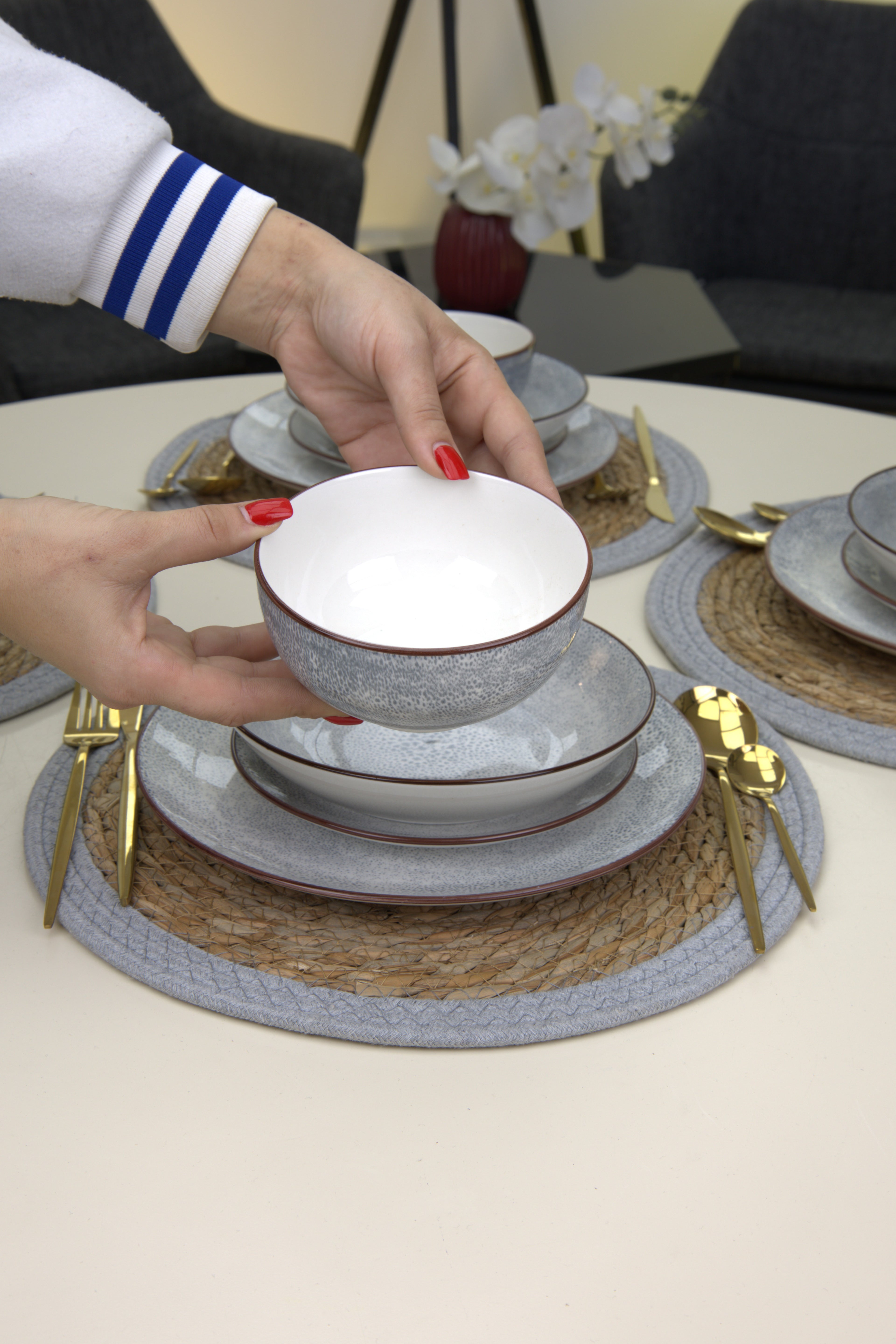 Service de table 24 pièces |Collection Roche Céleste🤎