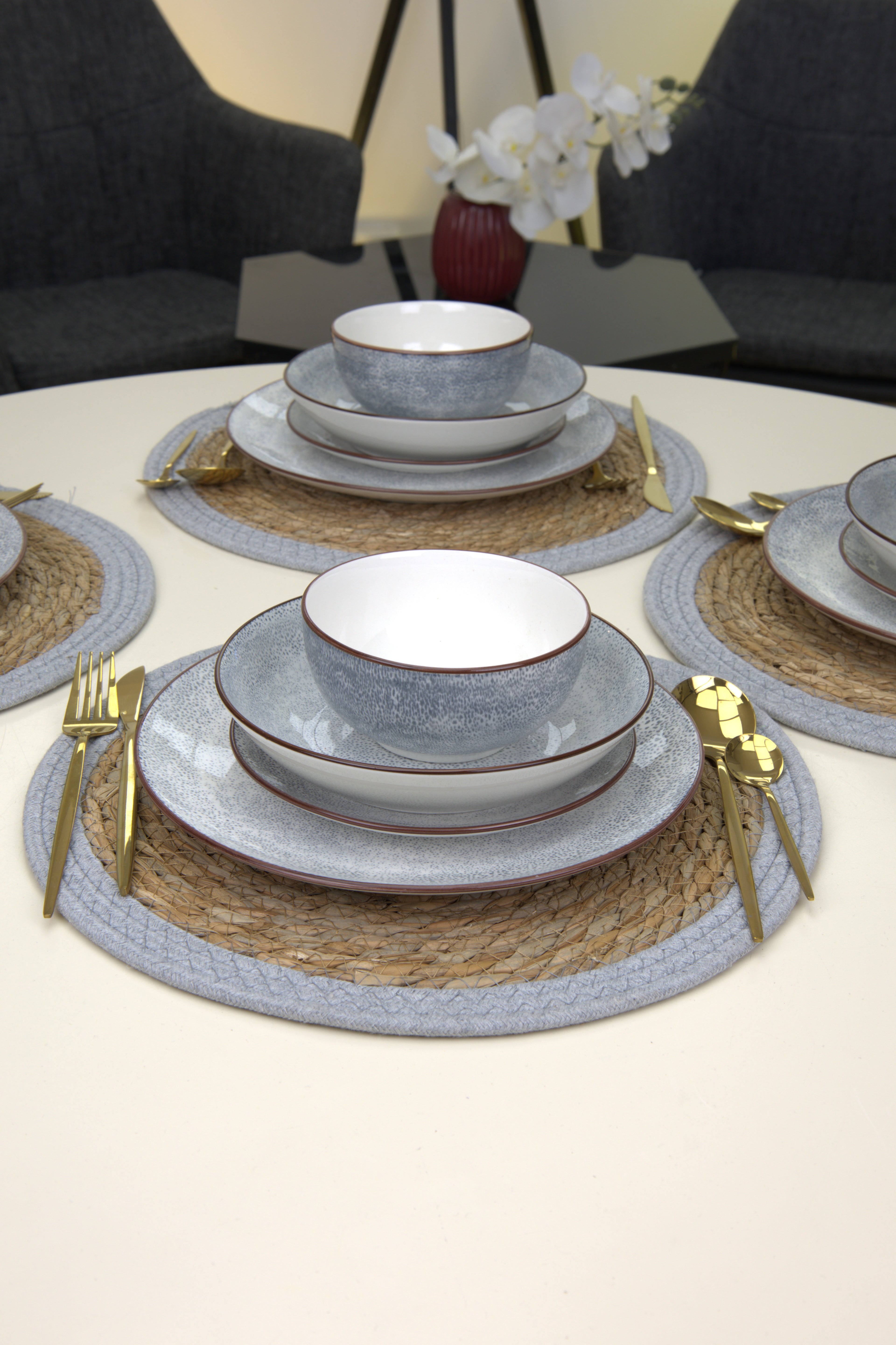 Service de table 24 pièces |Collection Roche Céleste🤎