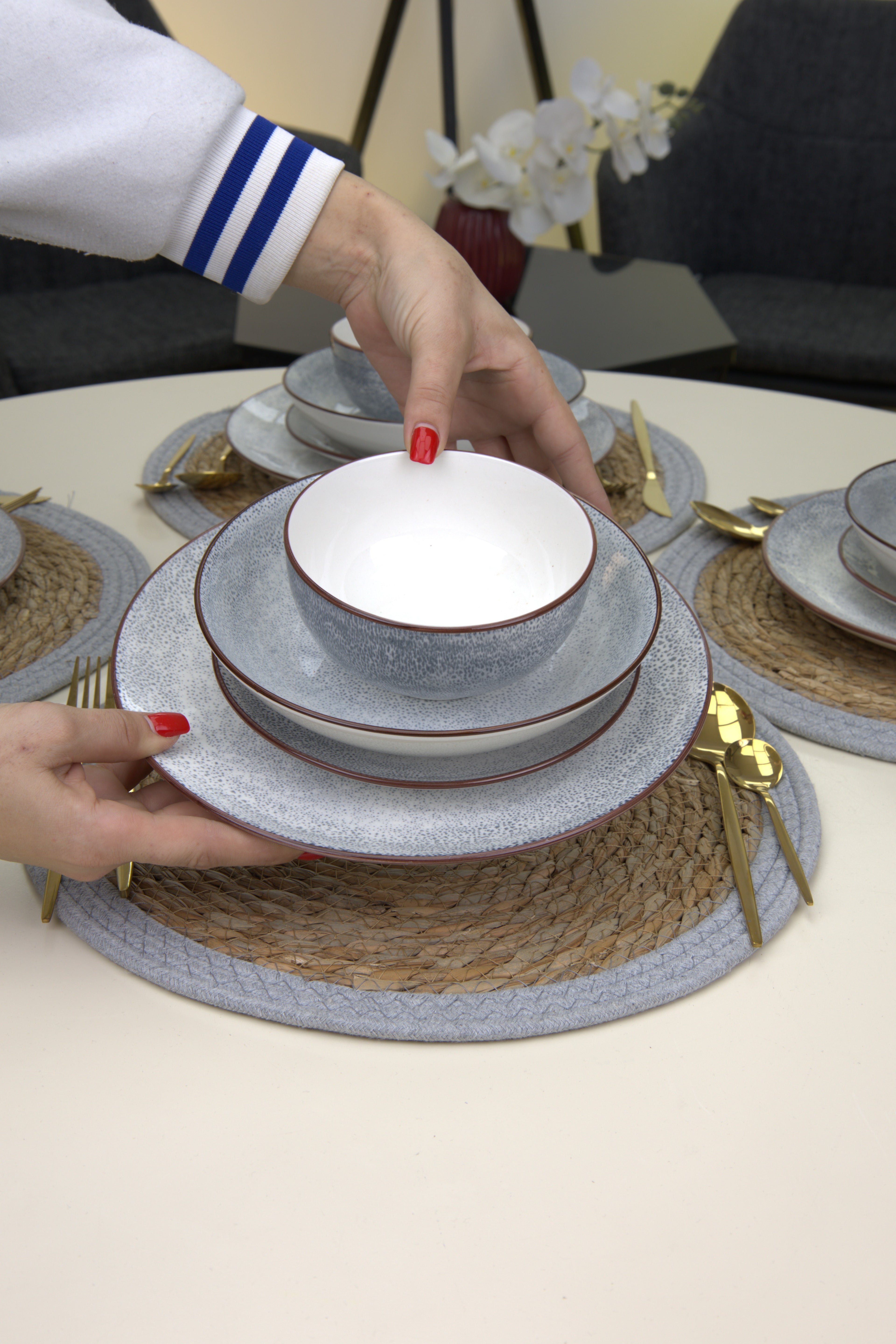 Service de table 24 pièces |Collection Roche Céleste🤎