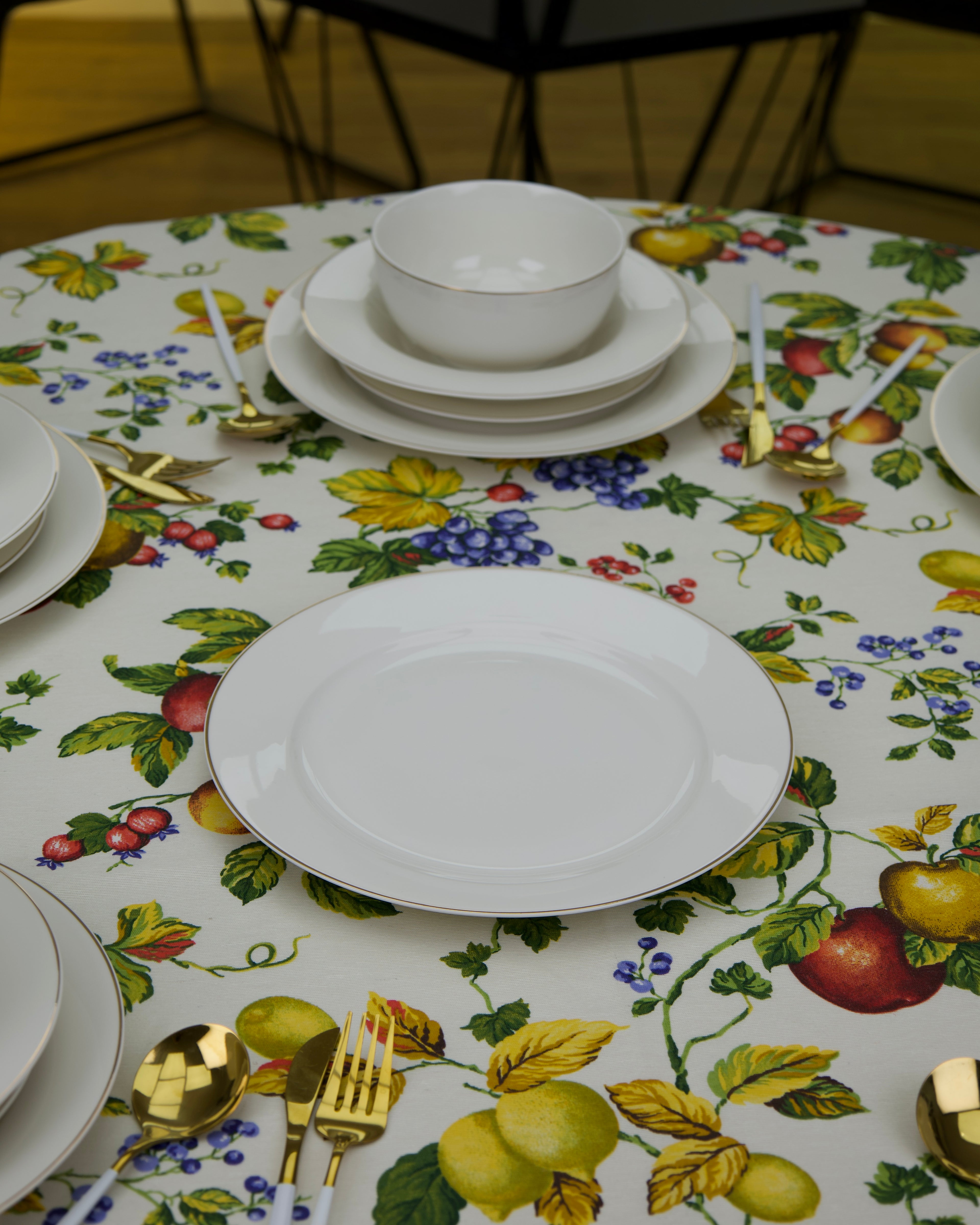 Service en Céramique Blanc – 24 Pièces