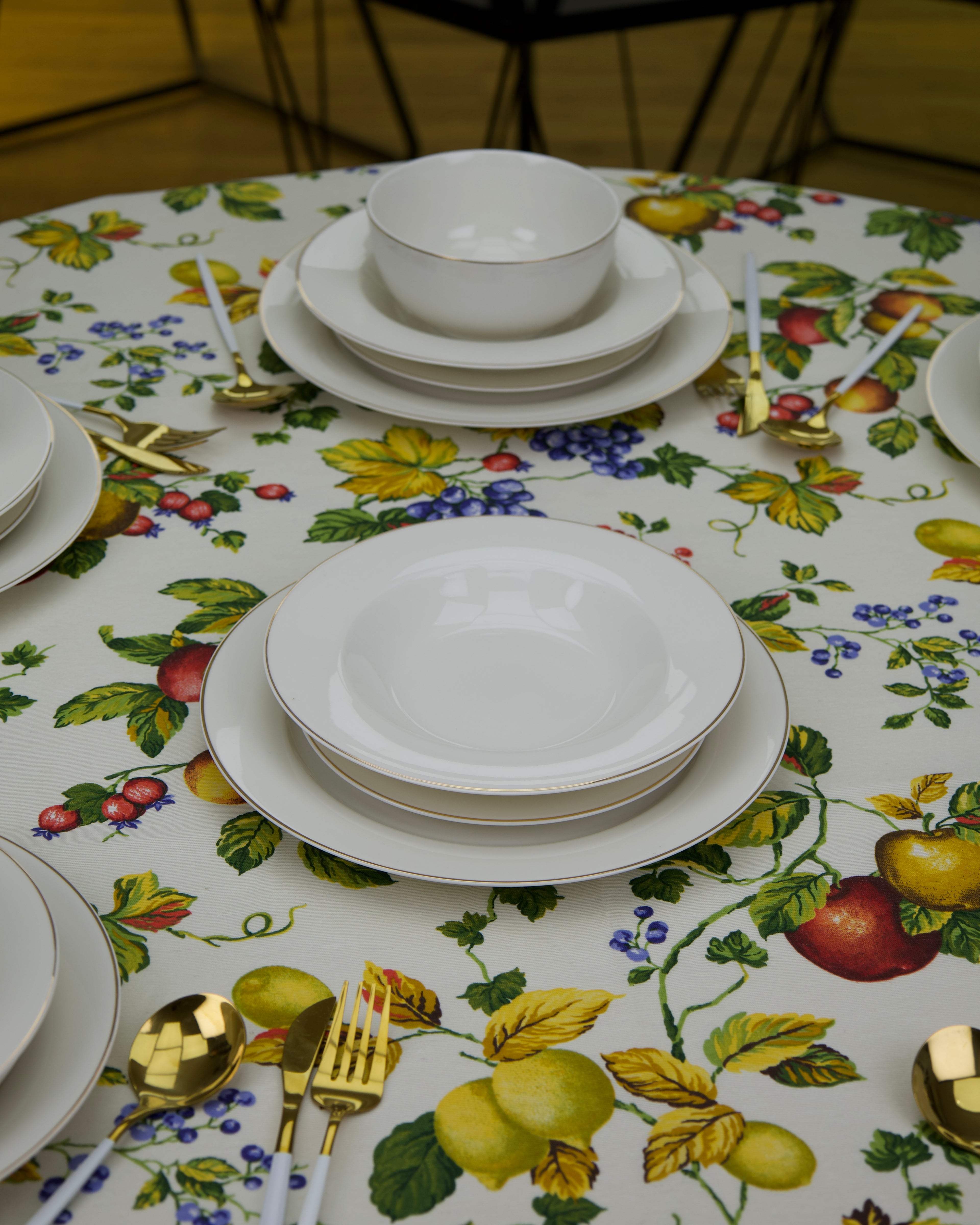 Service en Céramique Blanc – 24 Pièces