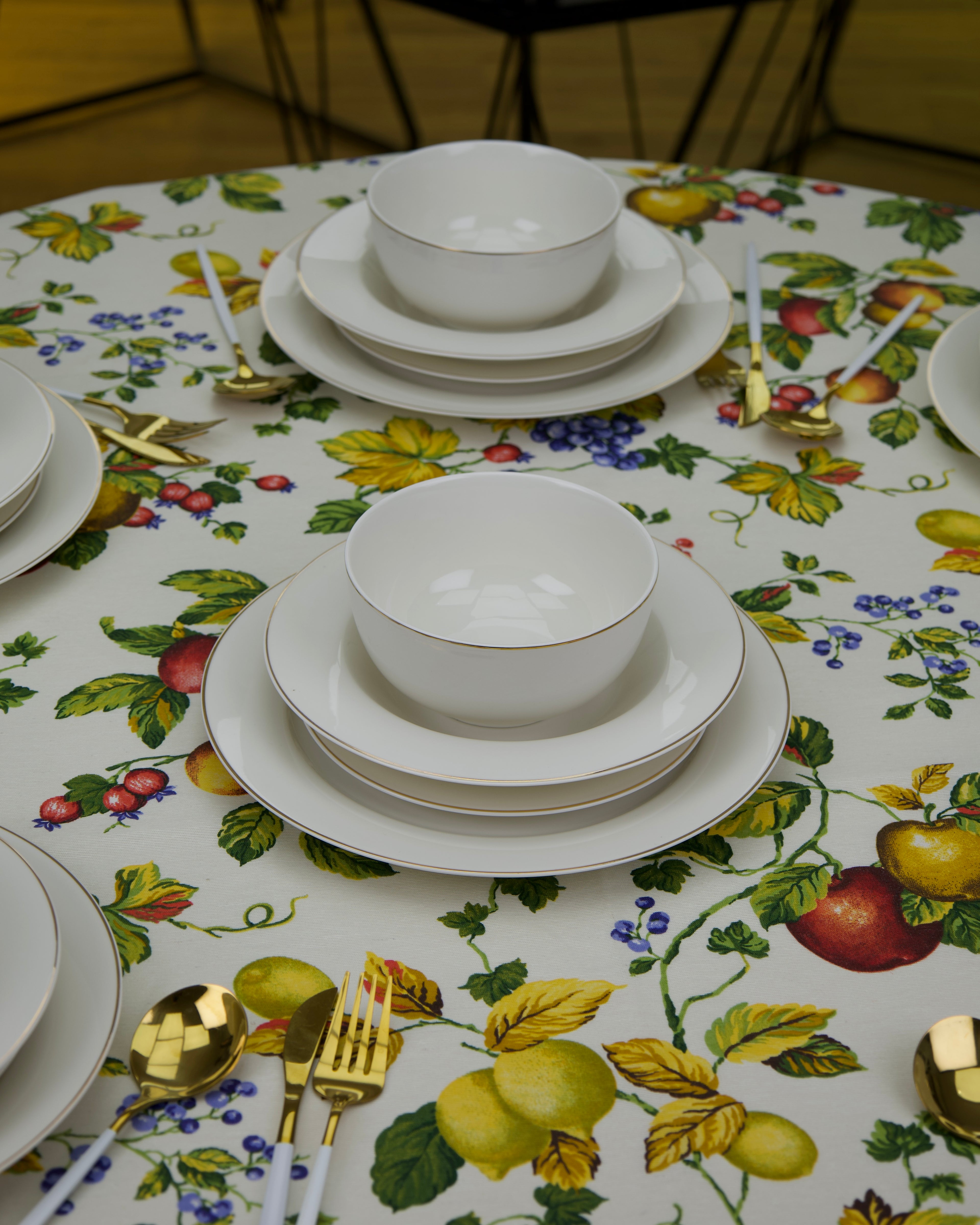 Service en Céramique Blanc – 24 Pièces