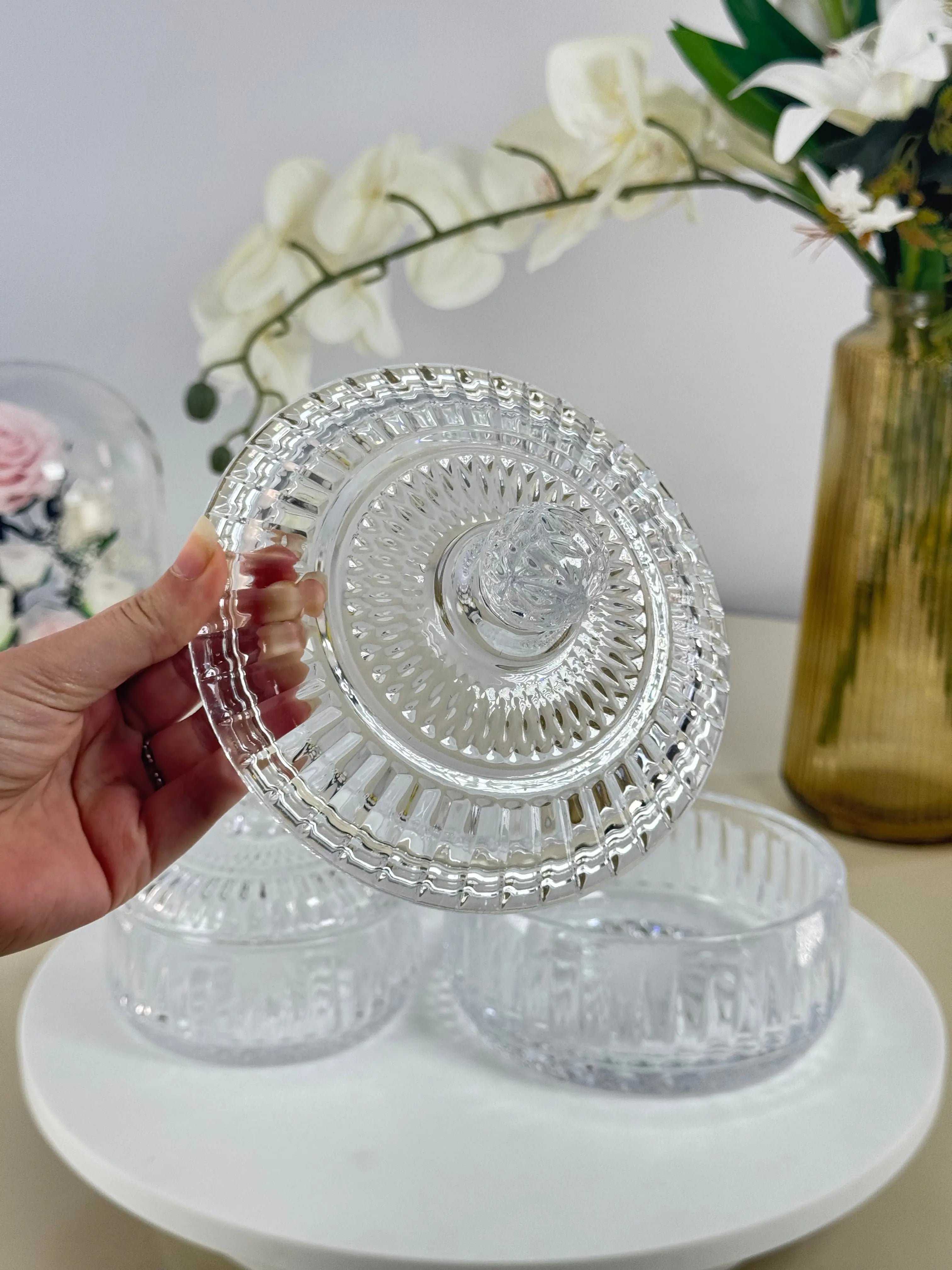 Sucriers en verres lot de 2 Bol brillant