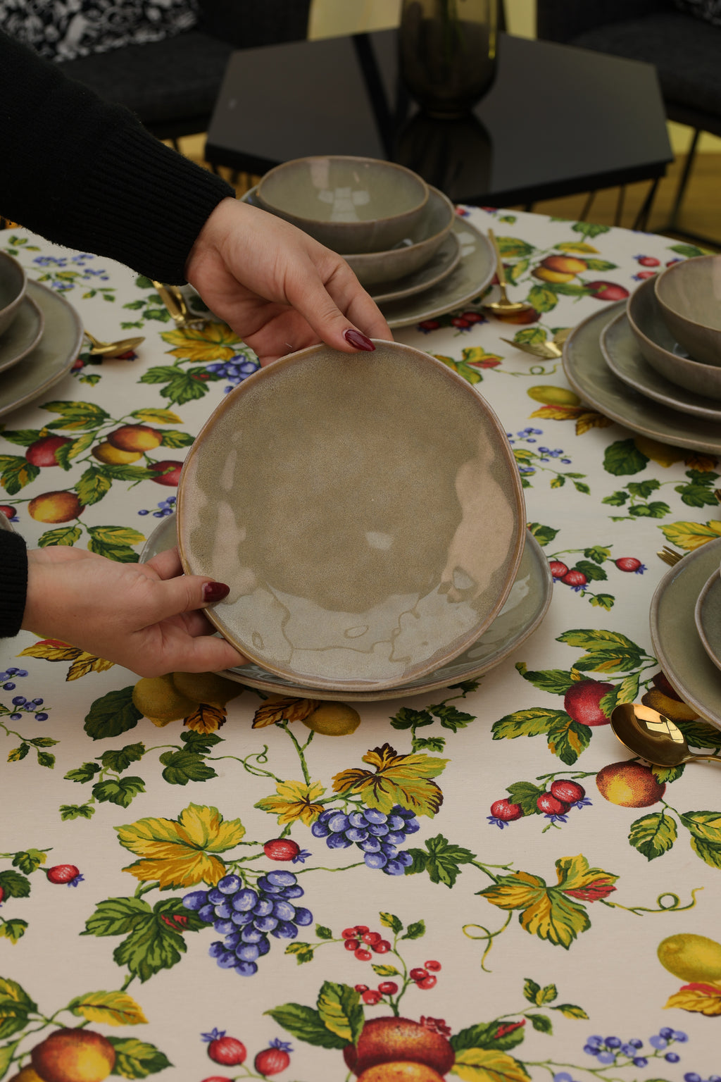 Service en céramique 24 pièces – Beige Sauge