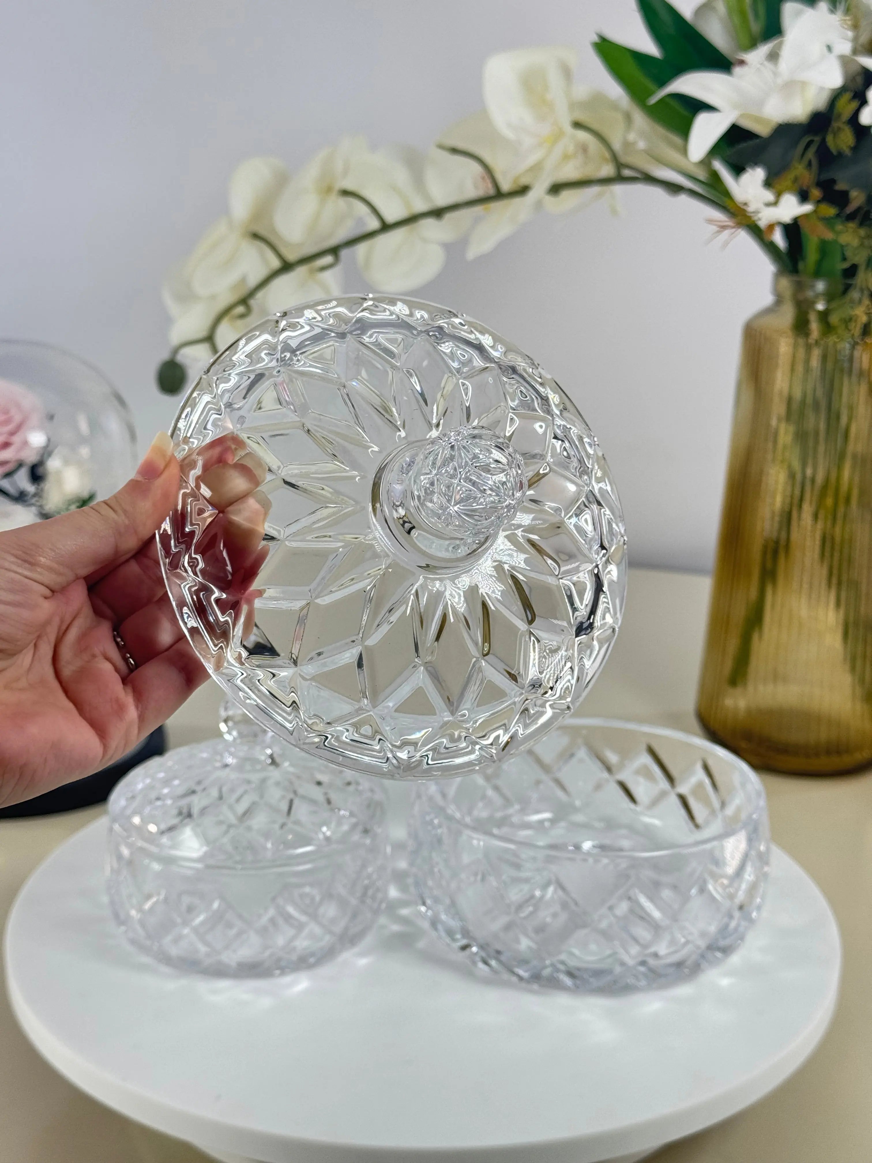 Sucriers en verres lot de 2 Bol brillant