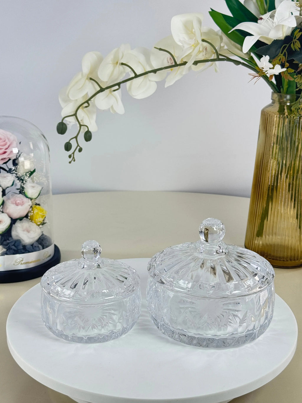 Sucriers en verres lot de 2 Bol brillant