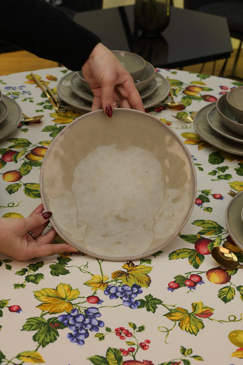 Service en céramique 24 pièces – Beige Sauge