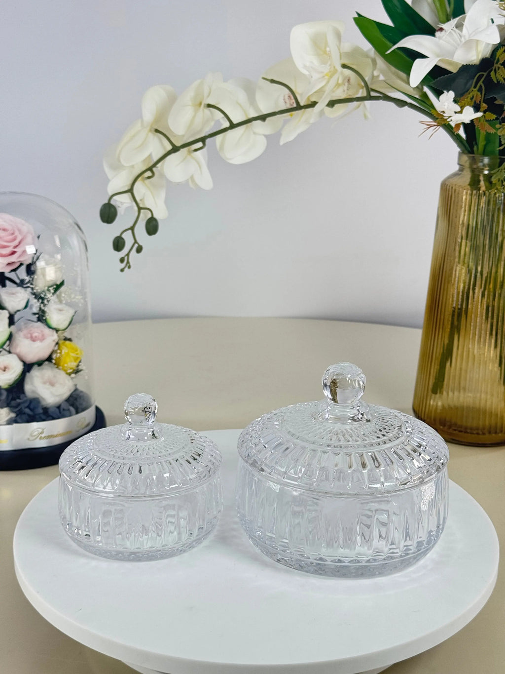 Sucriers en verres lot de 2 Bol brillant