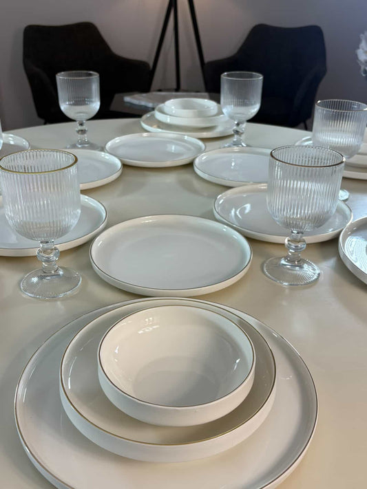 Service blanc en porcelaine ; FANGQI