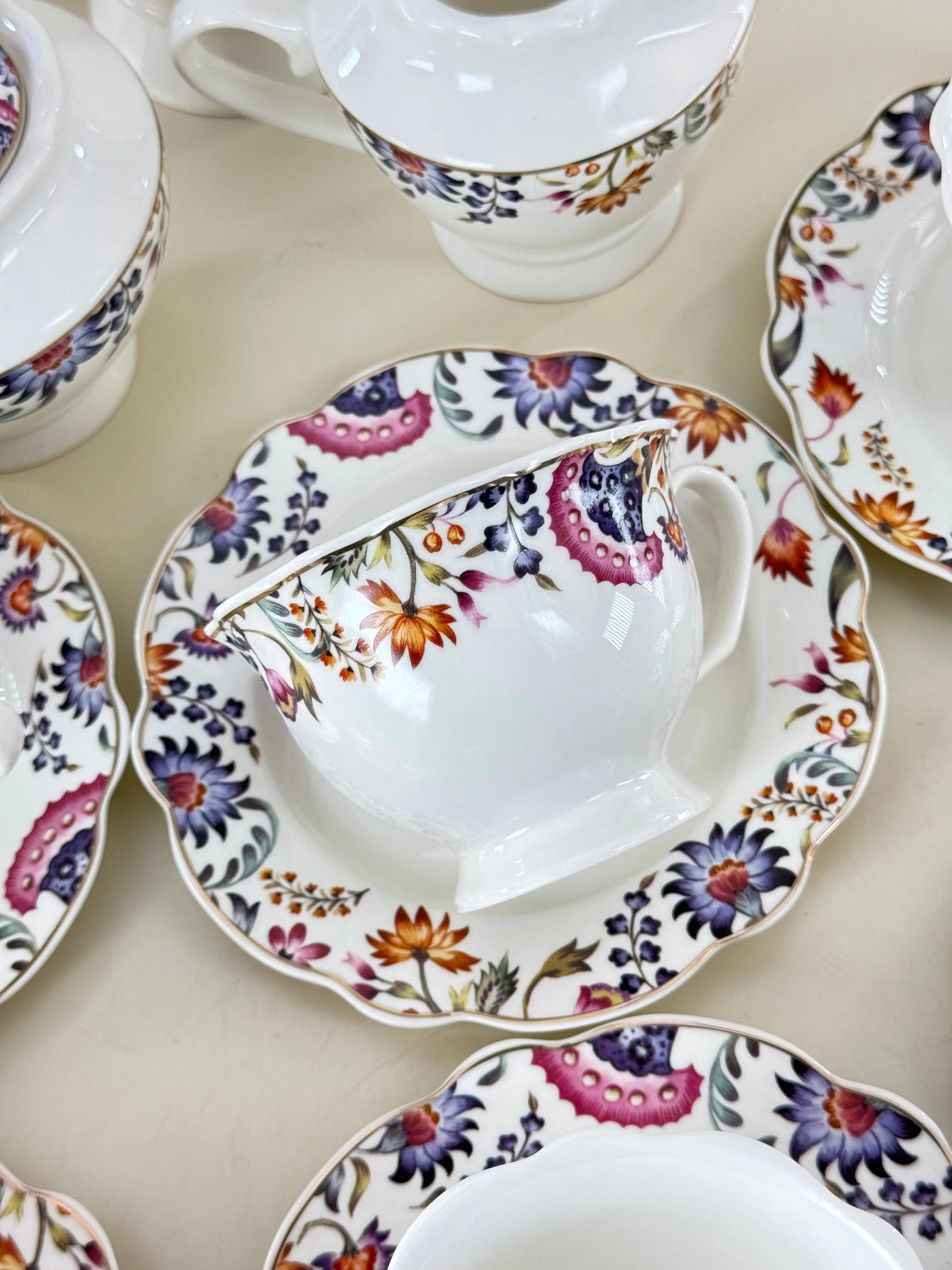 Service à café au lait 15 pièces Bol brillant