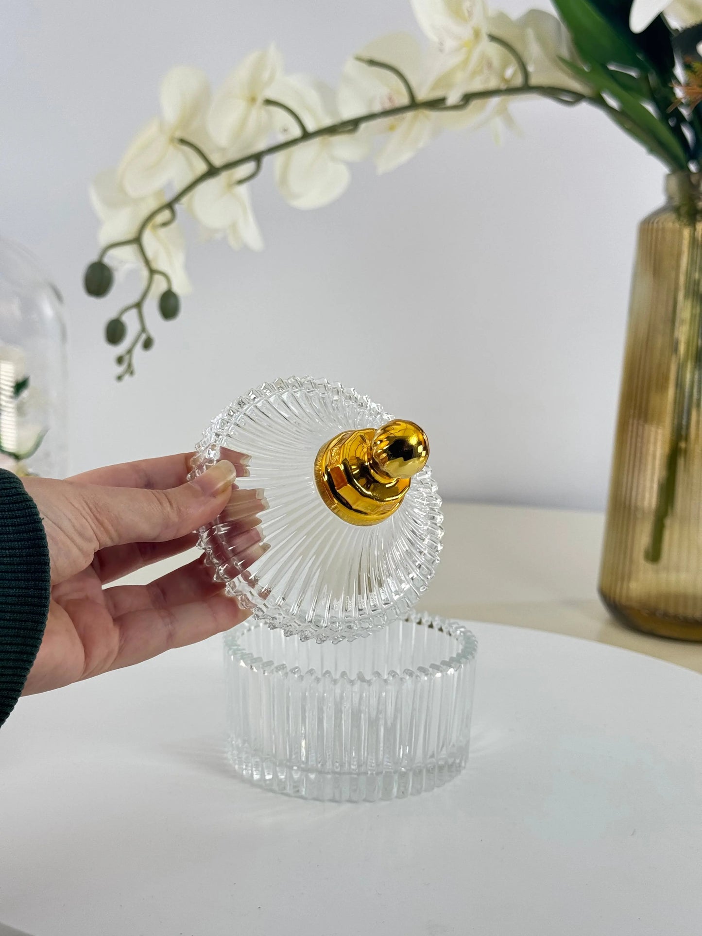 Sucrier en verre raffiné Bol brillant