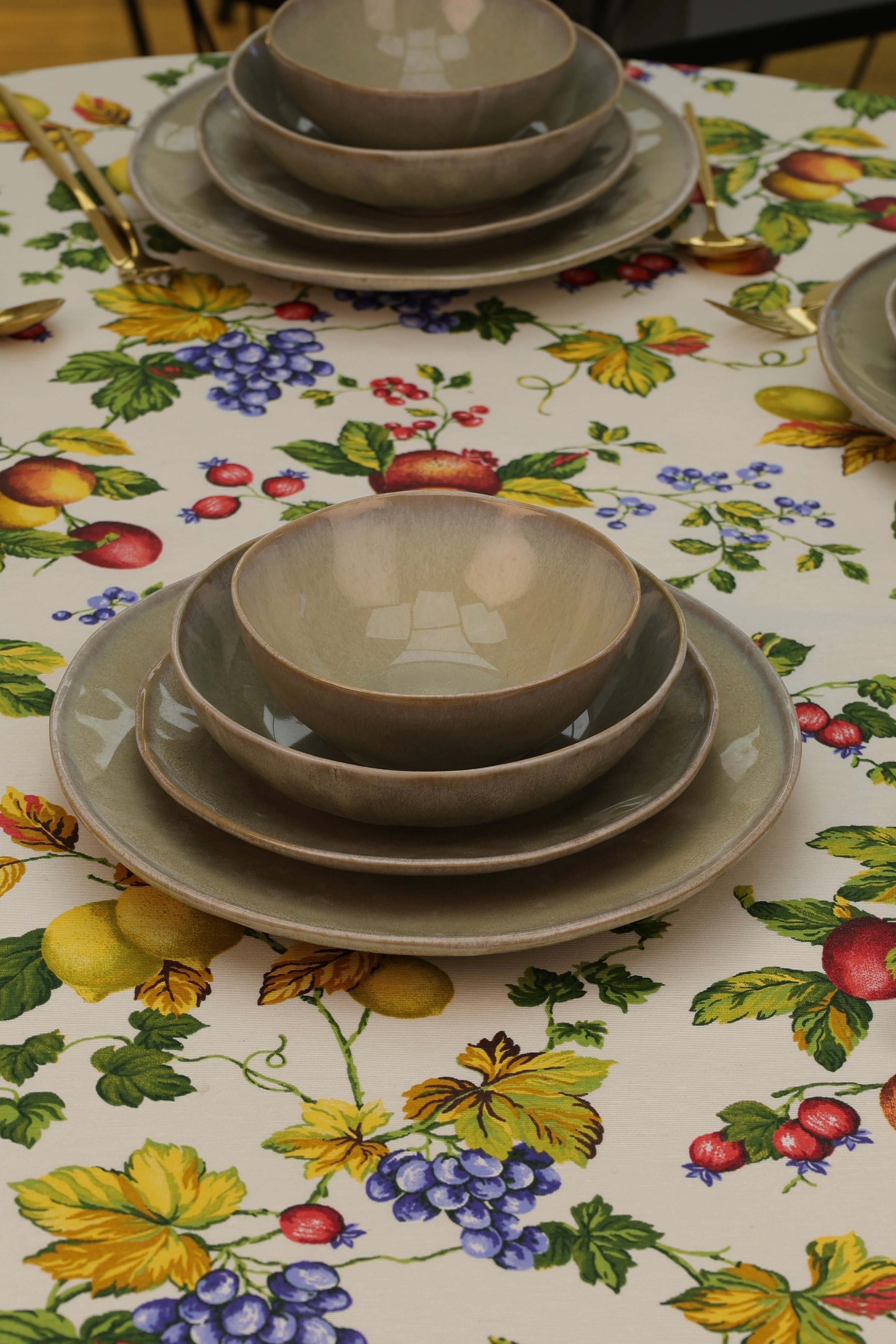 Service en céramique 24 pièces – Beige Sauge