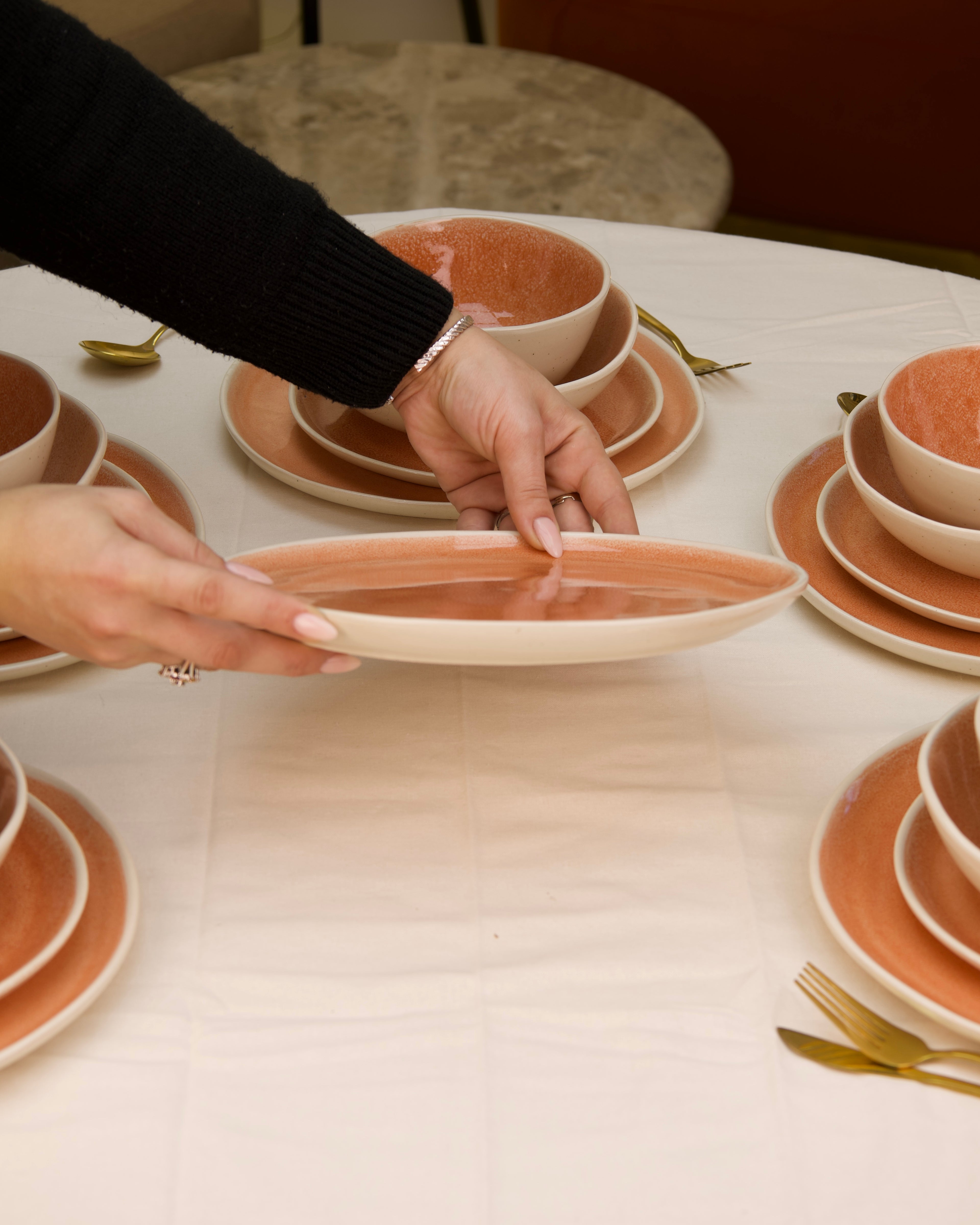 Service en céramique – 24 pièces Couleur Terracotta