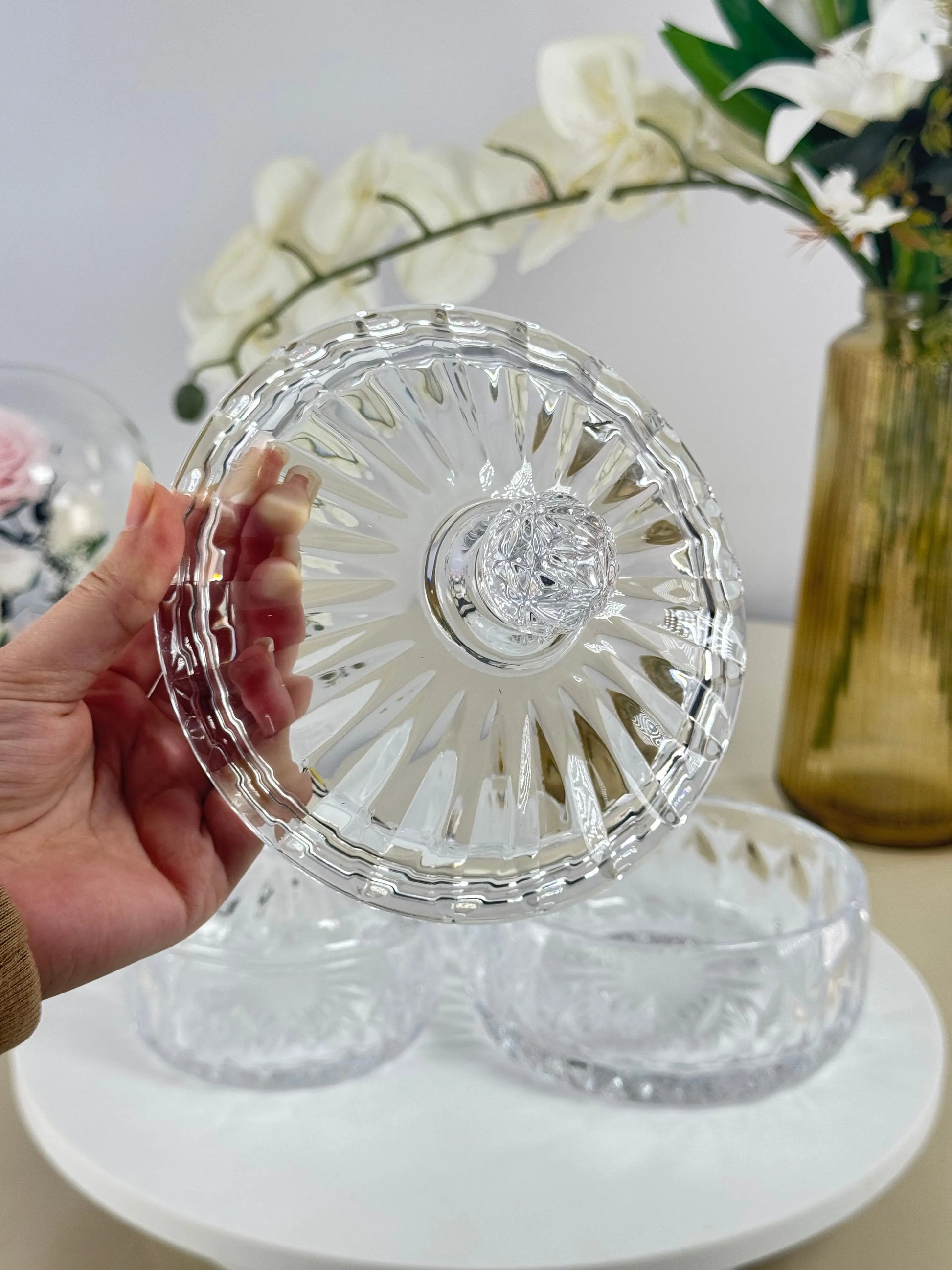 Sucriers en verres lot de 2 Bol brillant