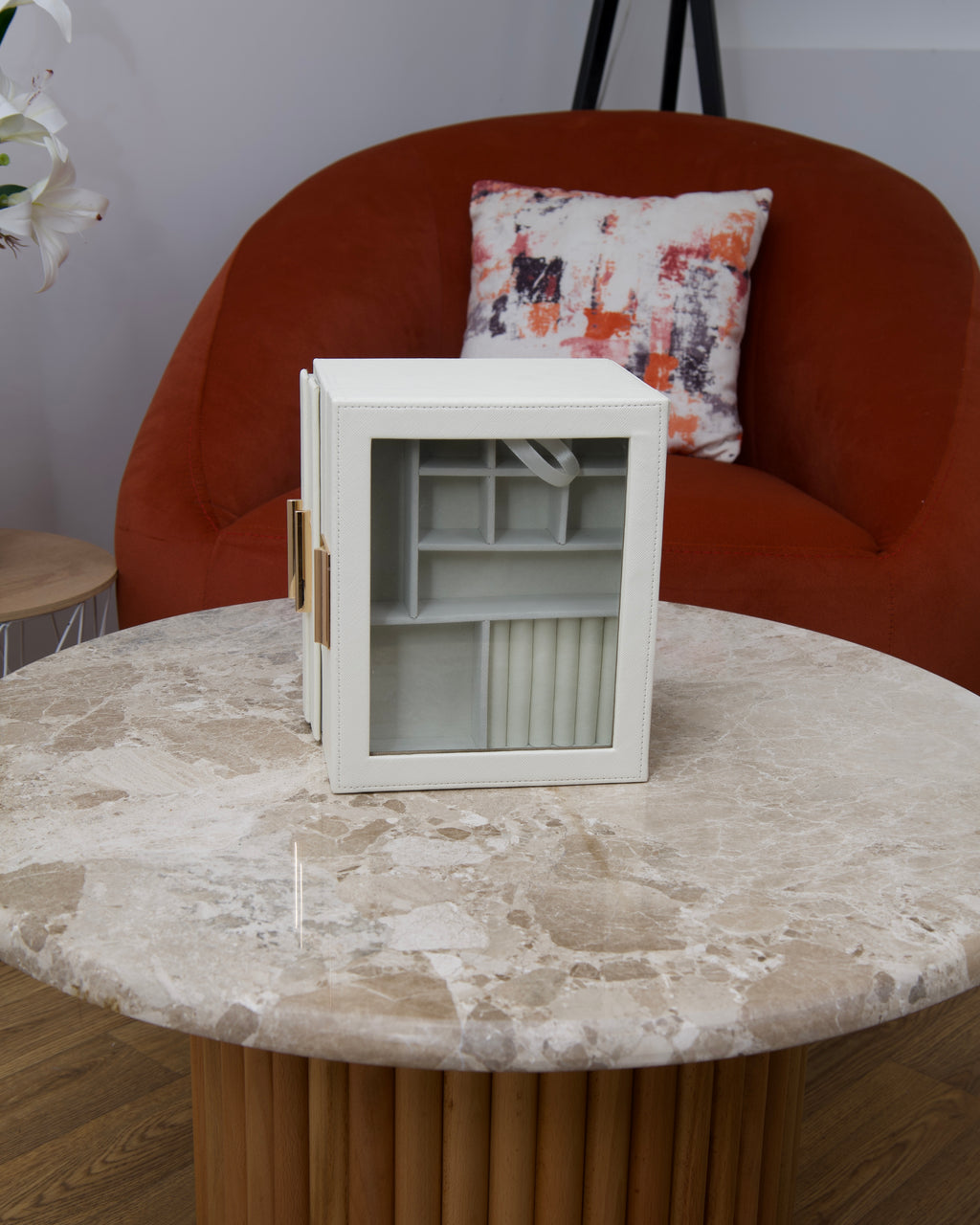Boîte à bijoux 3 étages - blanc