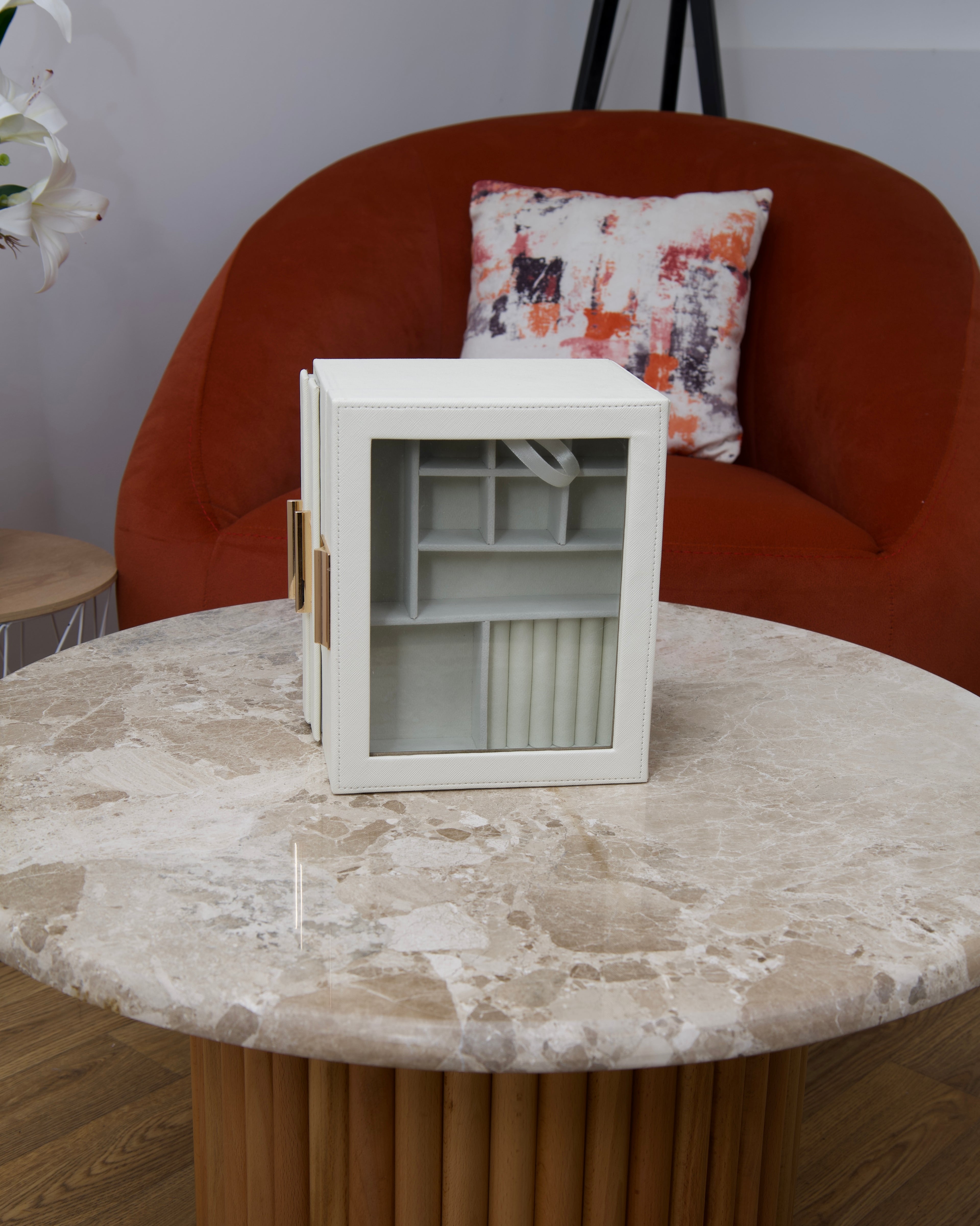 Boîte à bijoux 3 étages - blanc