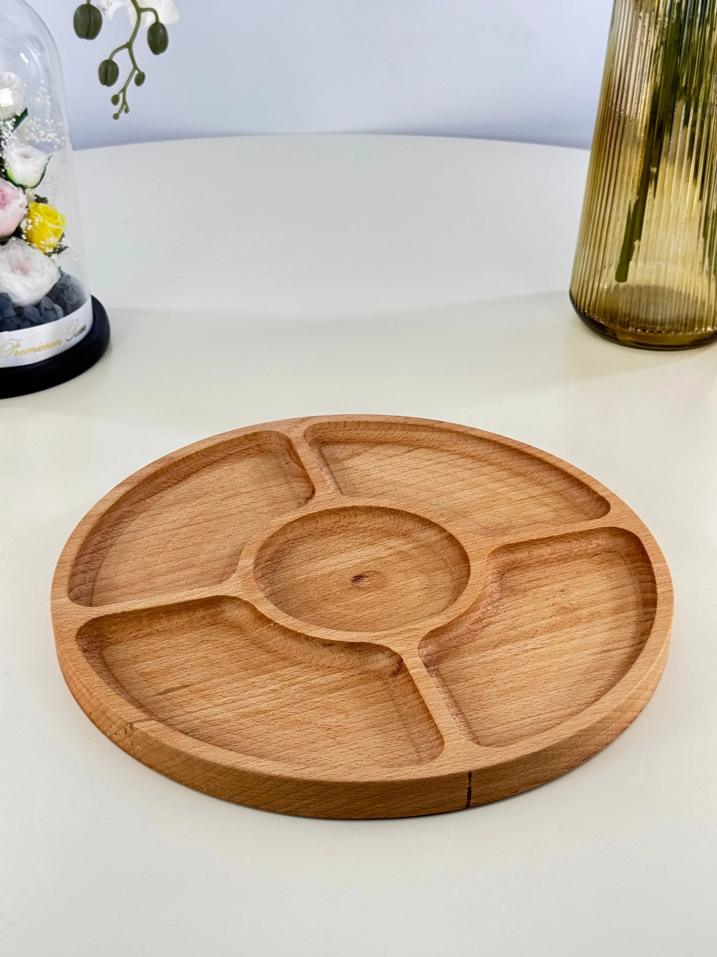 Plateau en bois pour moukasarat Bol brillant