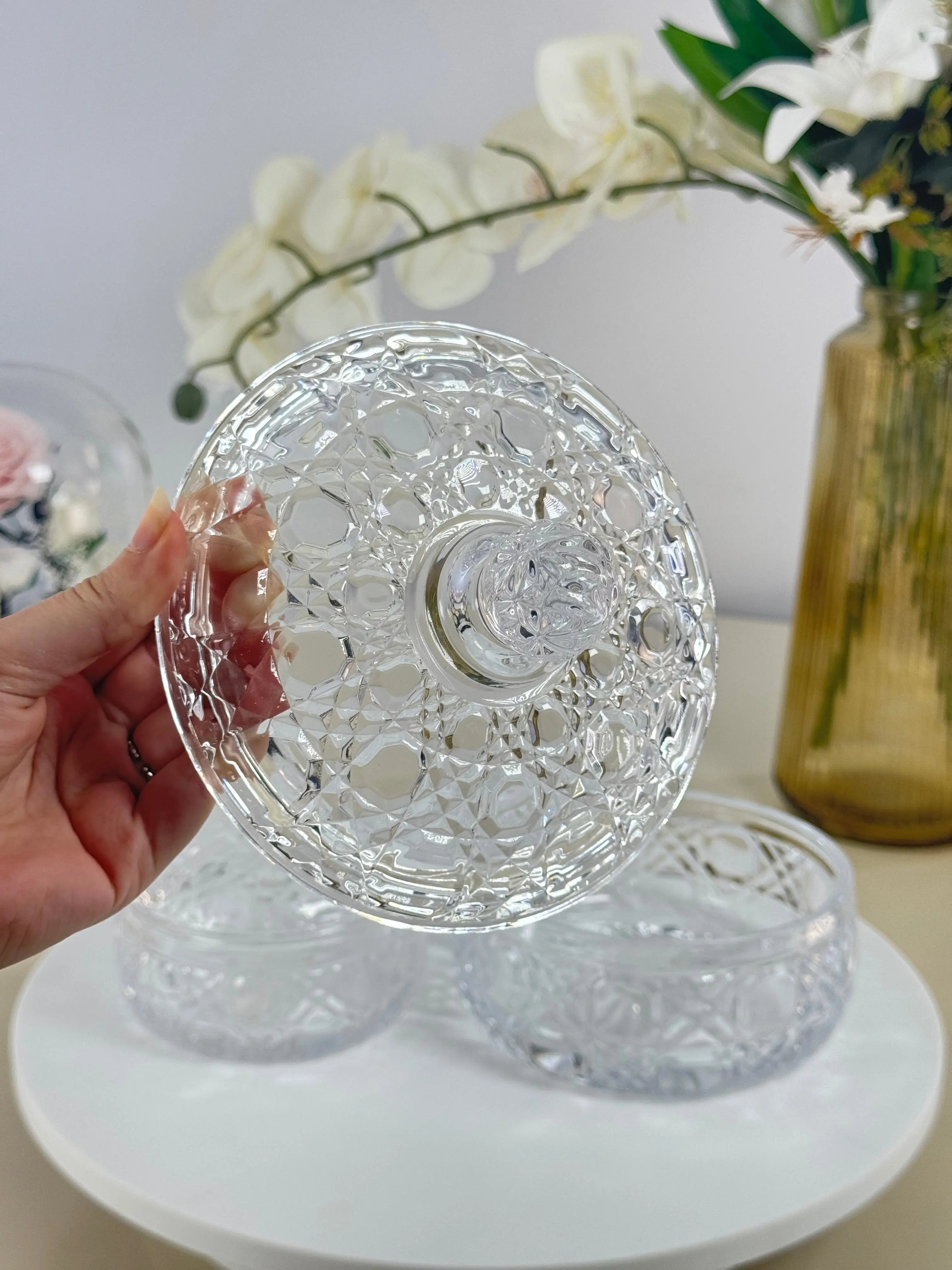 Sucriers en verres lot de 2 Bol brillant