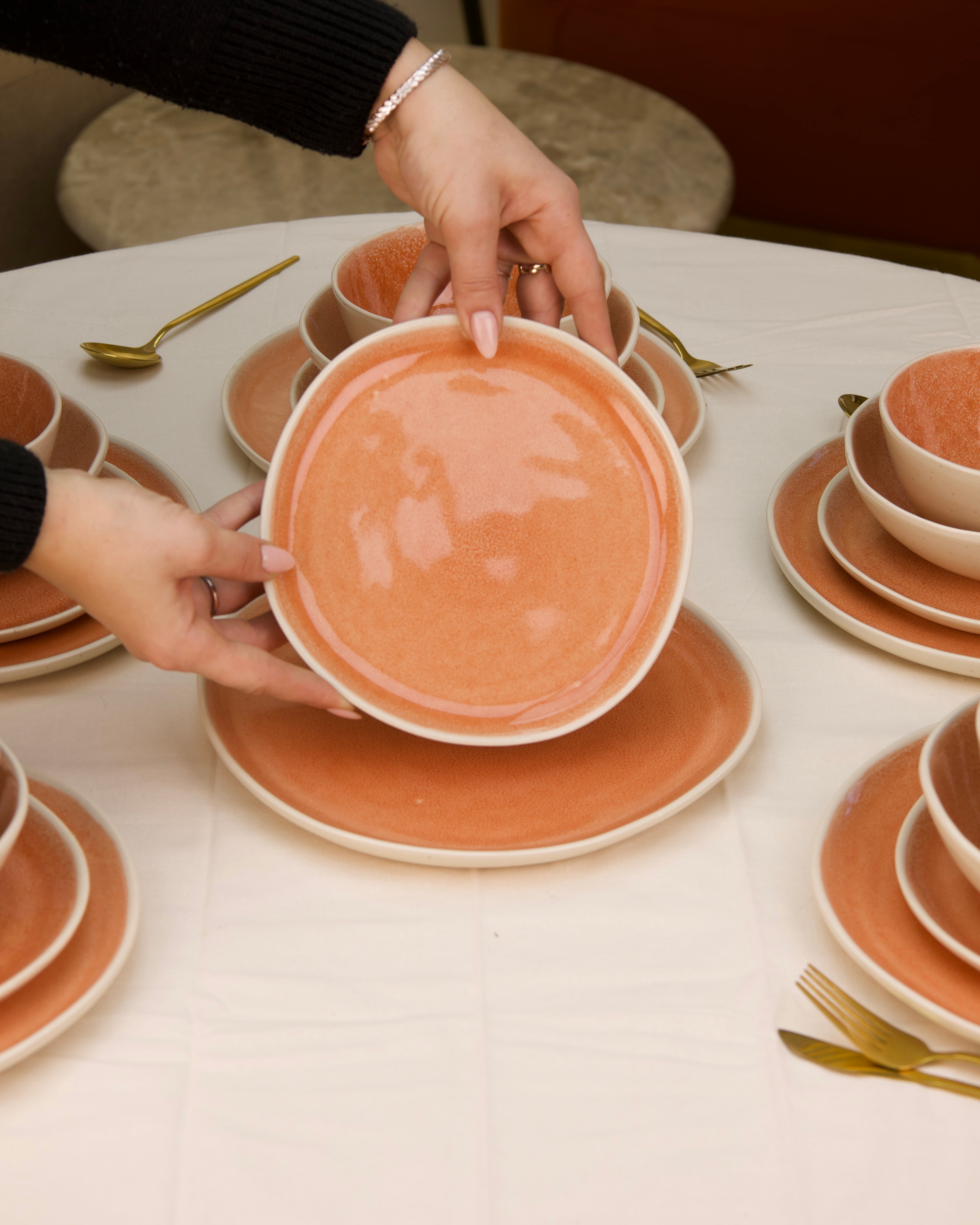 Service en céramique – 24 pièces Couleur Terracotta