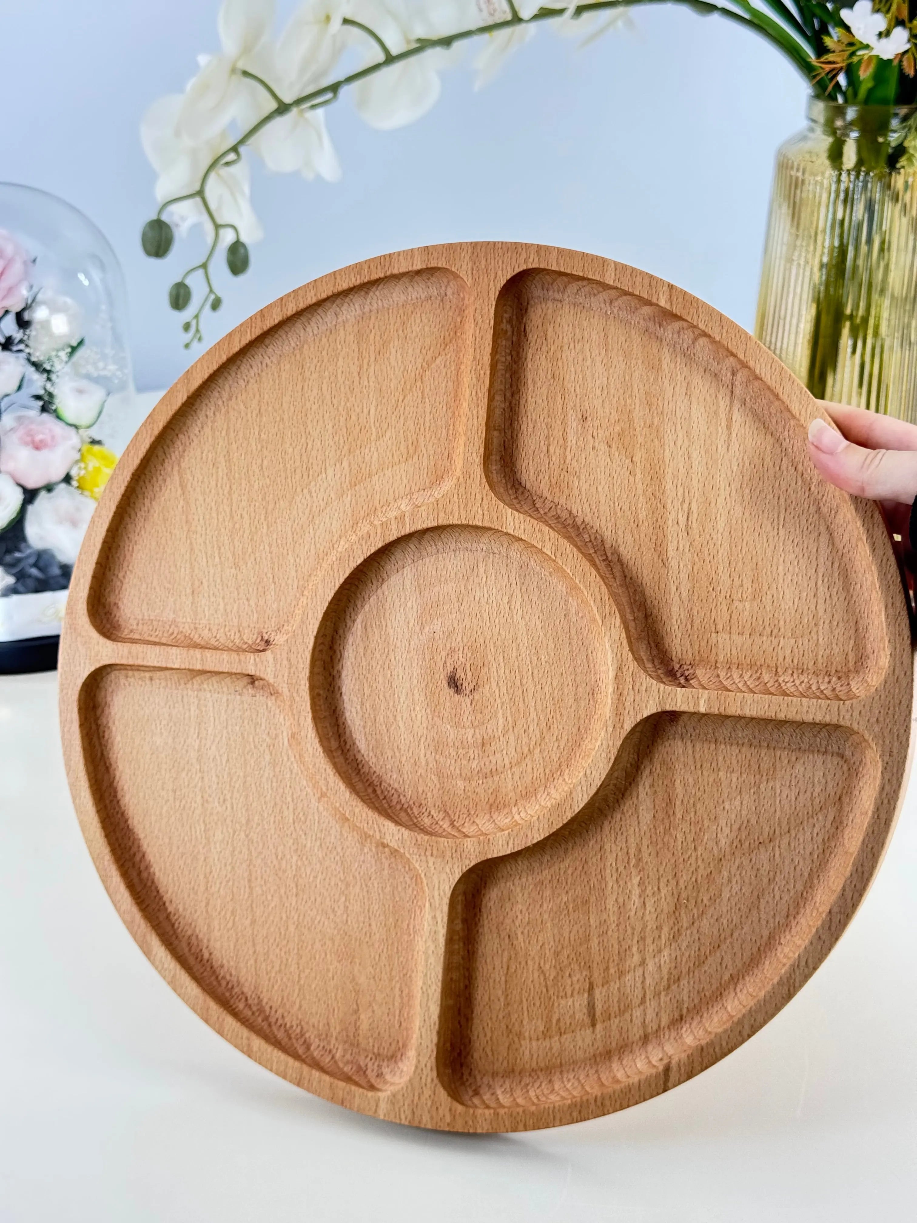 Plateau en bois pour moukasarat Bol brillant