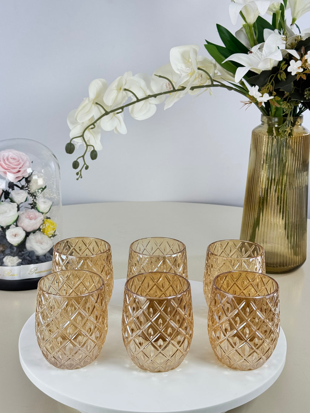 ✨ Service de verres à eau dorés -  ✨ Bol brillant