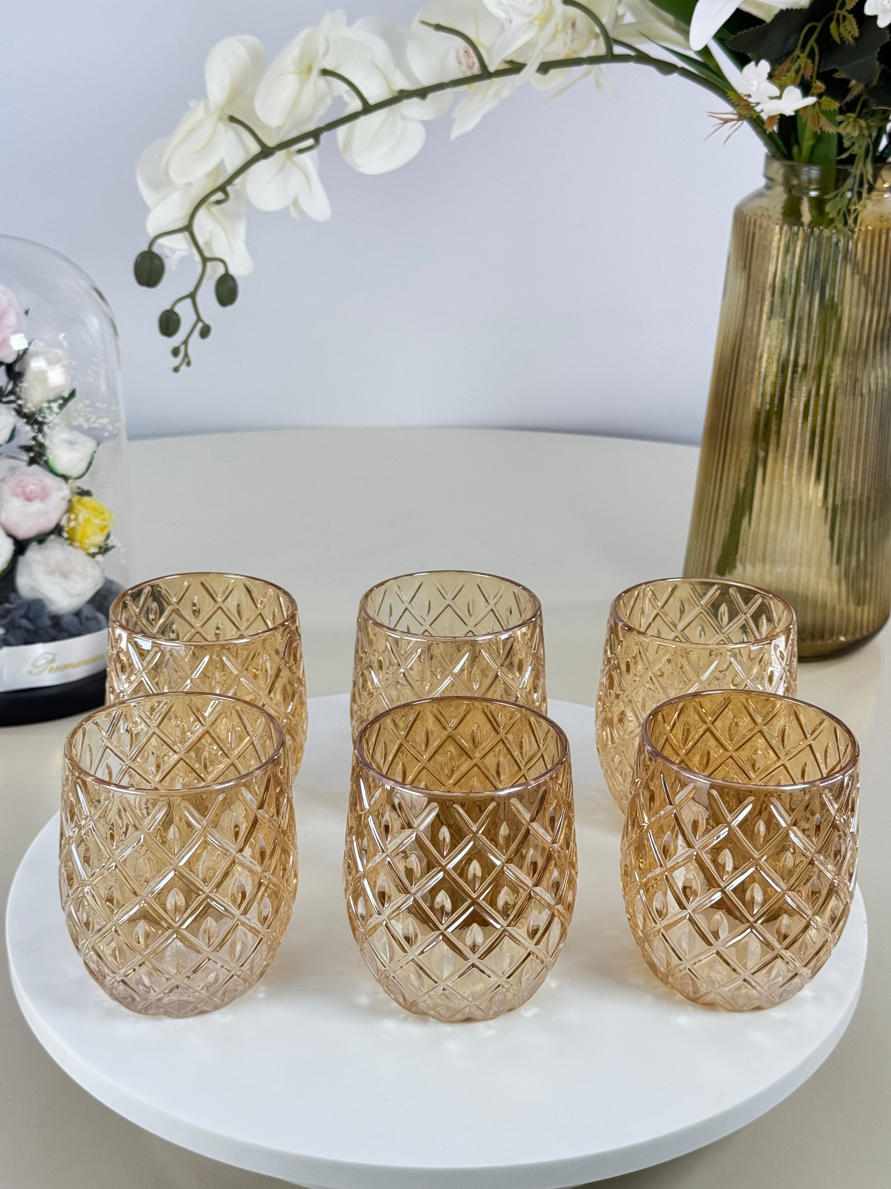 ✨ Service de verres à eau dorés -  ✨ Bol brillant