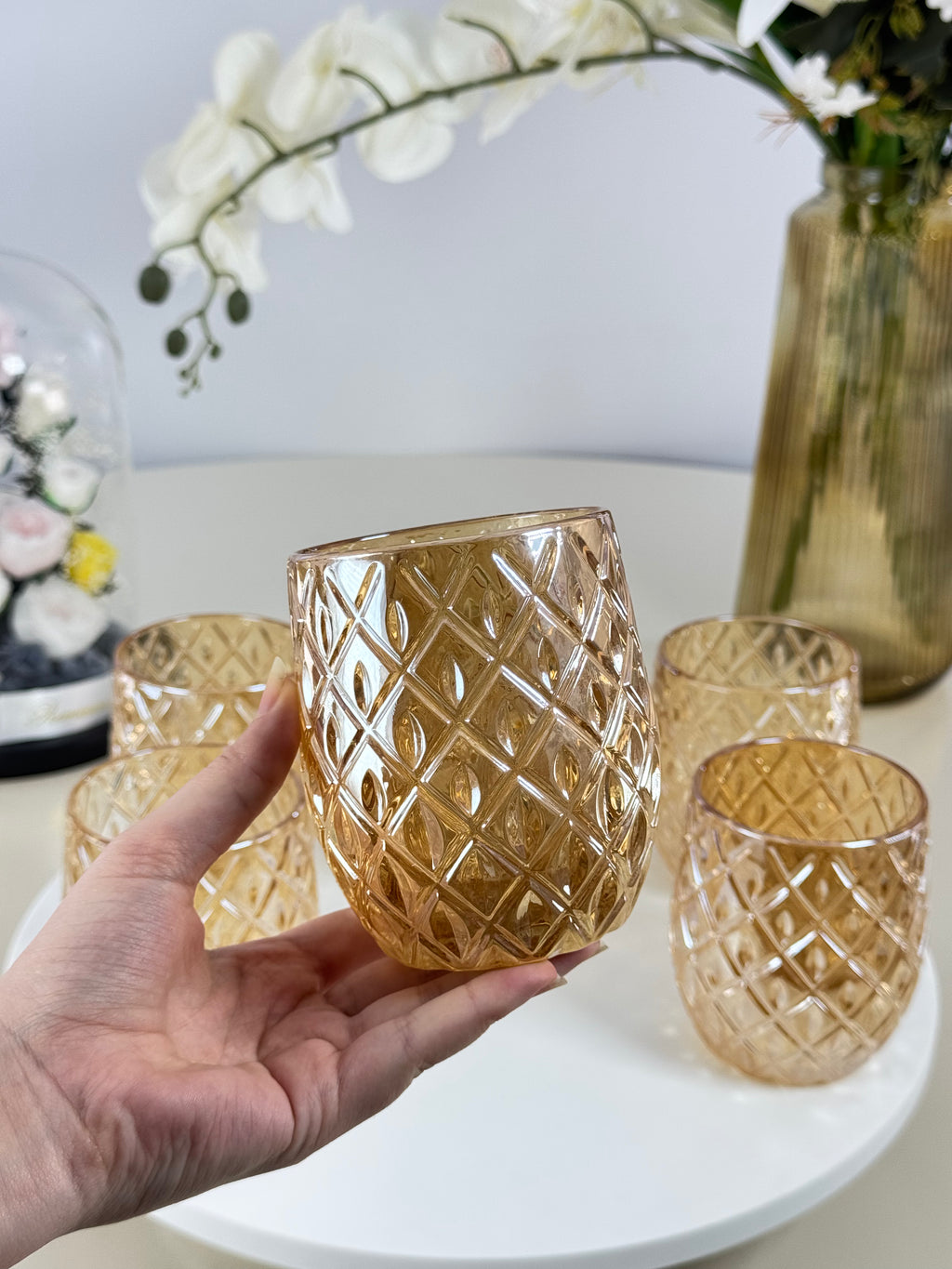 ✨ Service de verres à eau dorés -  ✨ Bol brillant